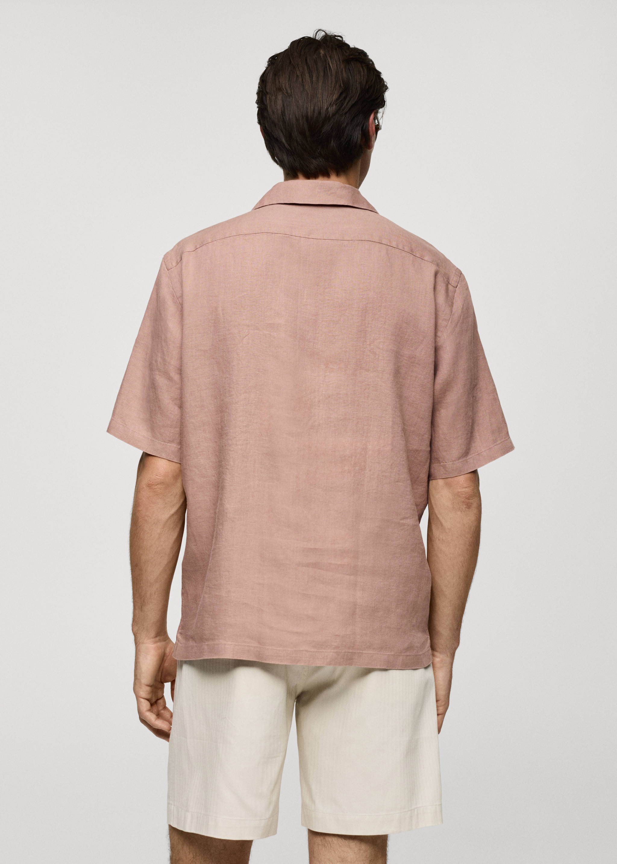 Regular-fit 100% linen shirt - Reverse of the article