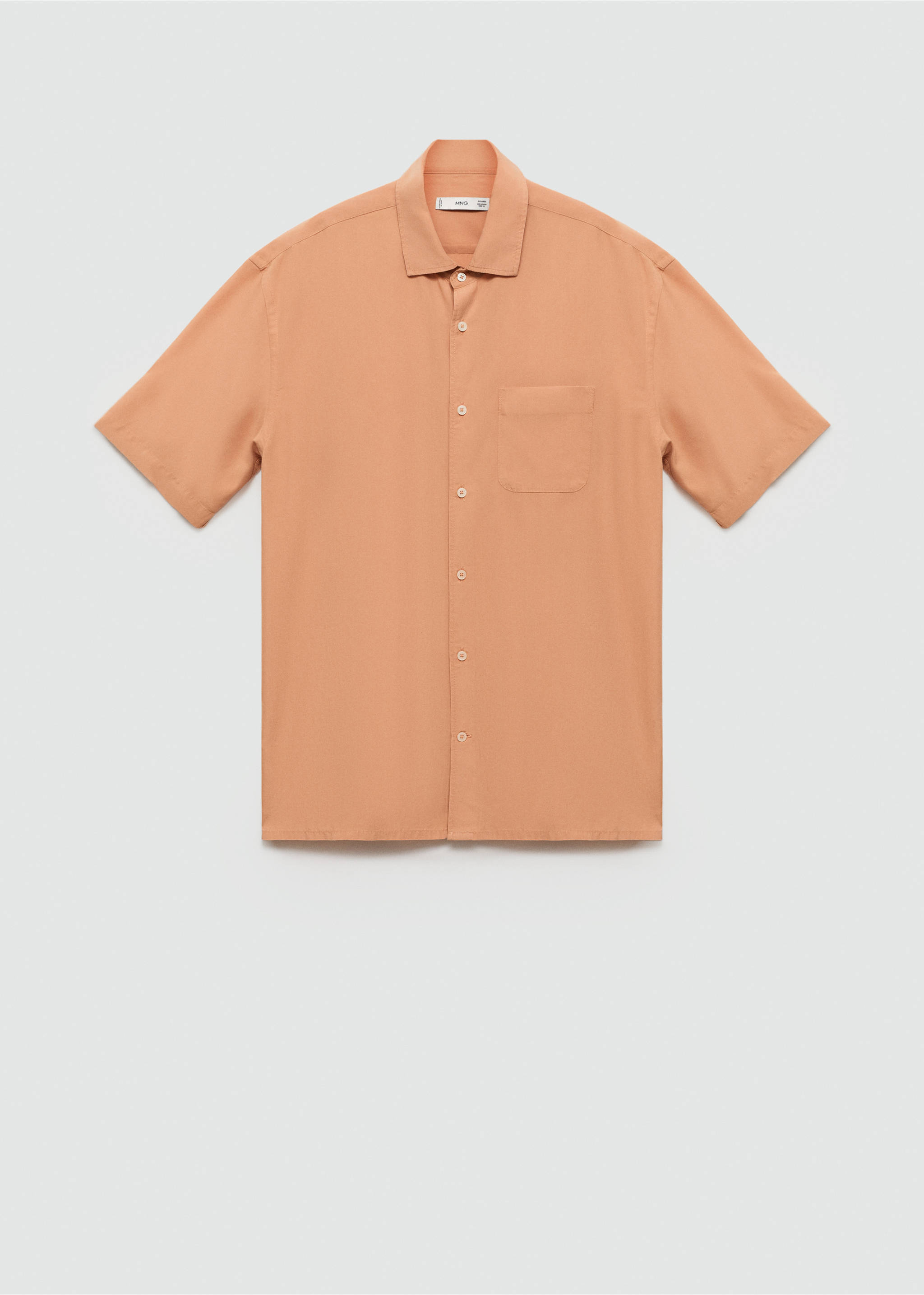 Chemise relaxed-fit 100 % Tencel - Article sans modèle, Pêche. Ref: 77020575-00.