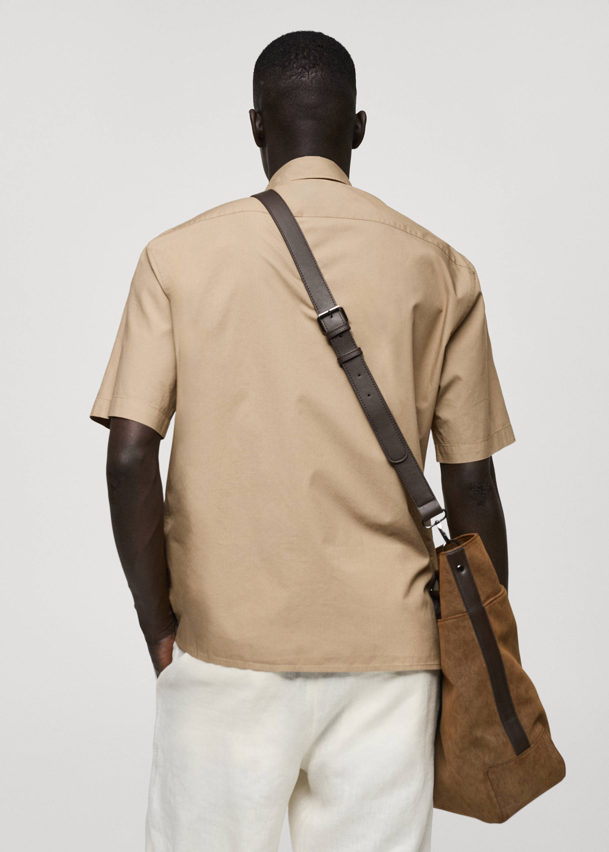 Tencel™ katoenen overhemd met zak - Achterkant van het artikel