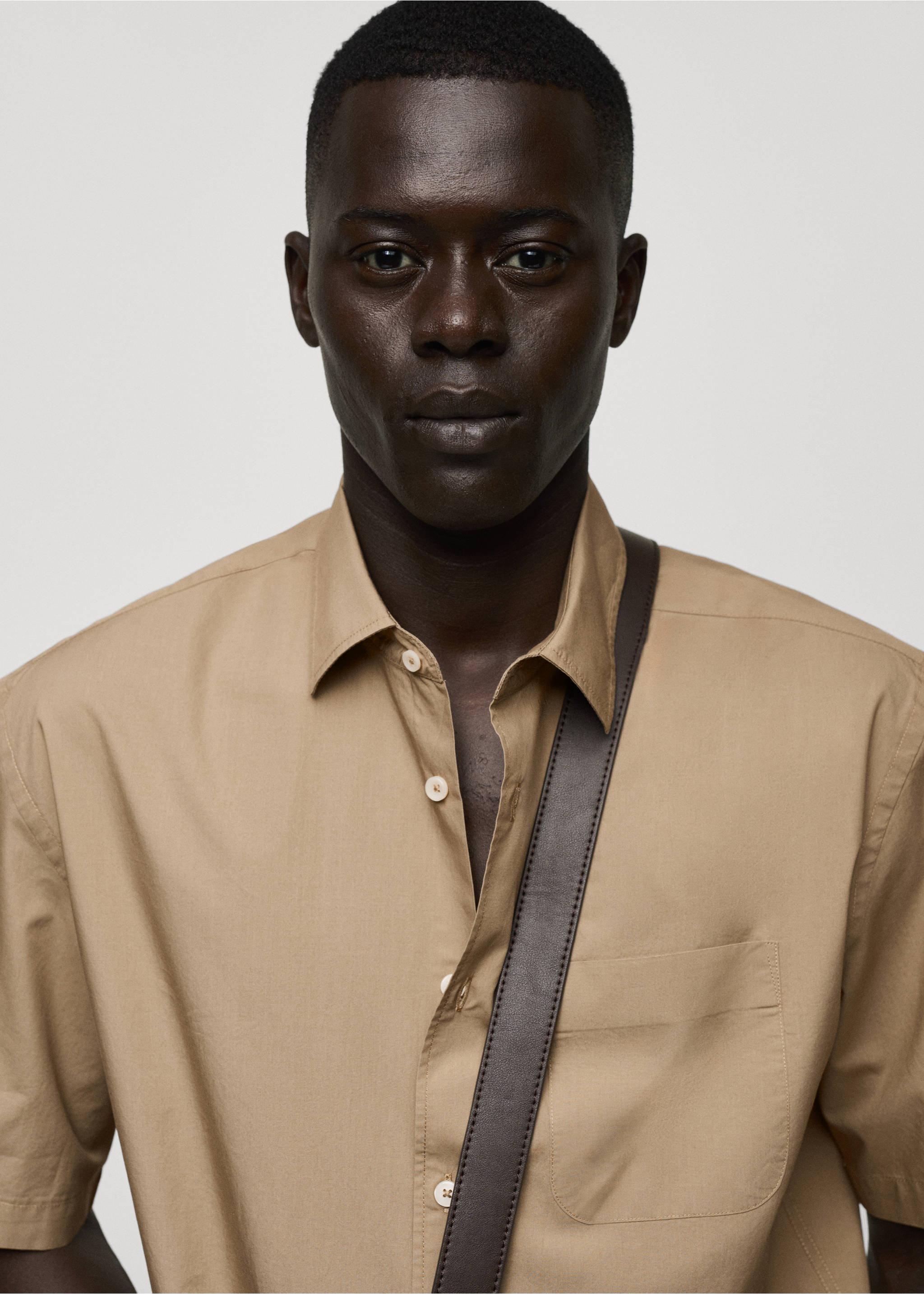 Chemise coton Tencel™ poche - Détail de l'article 1, Marron moyen. Ref: 77020576-00.