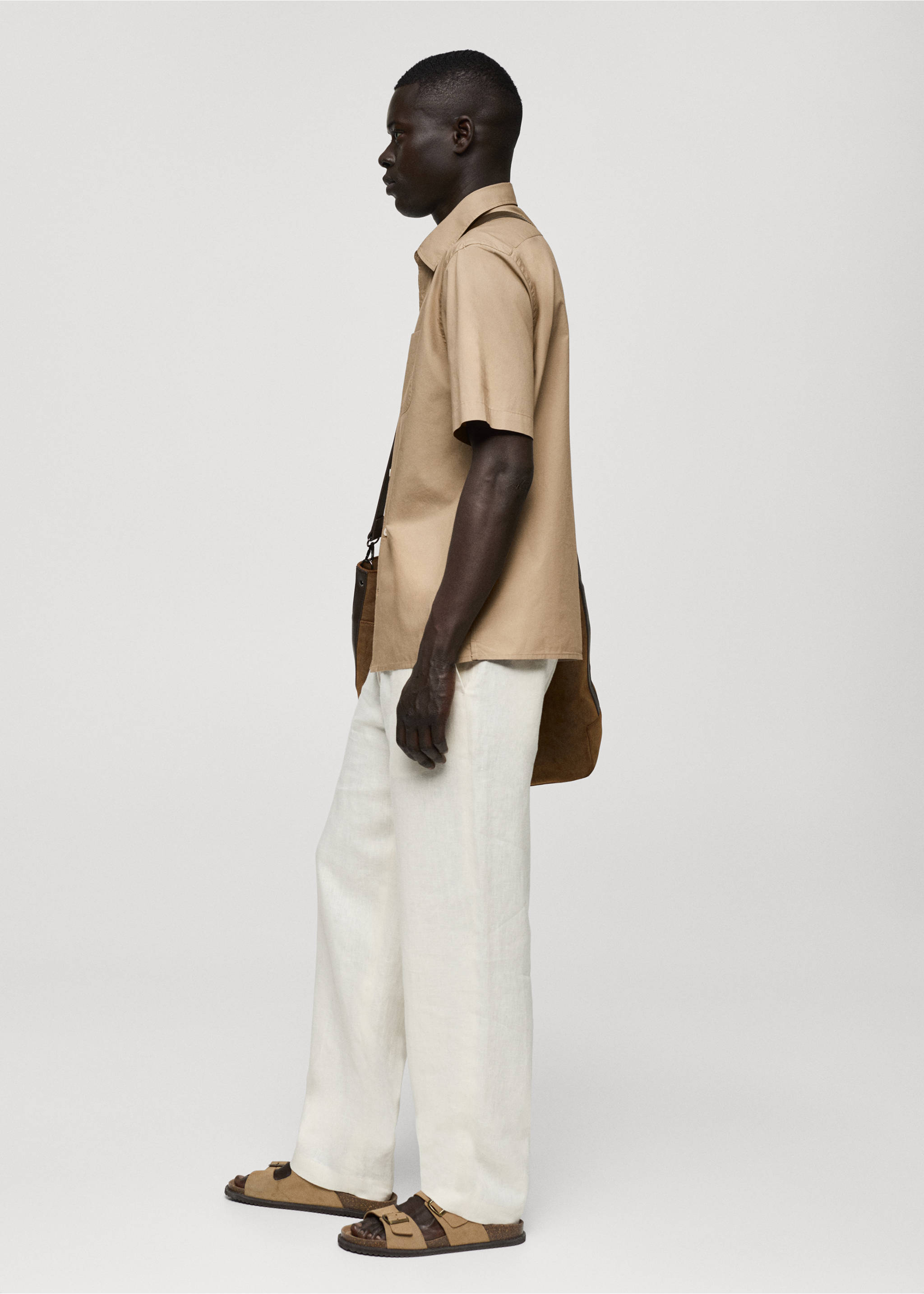 Chemise coton Tencel™ poche - Détail de l'article 2, Marron moyen. Ref: 77020576-00.