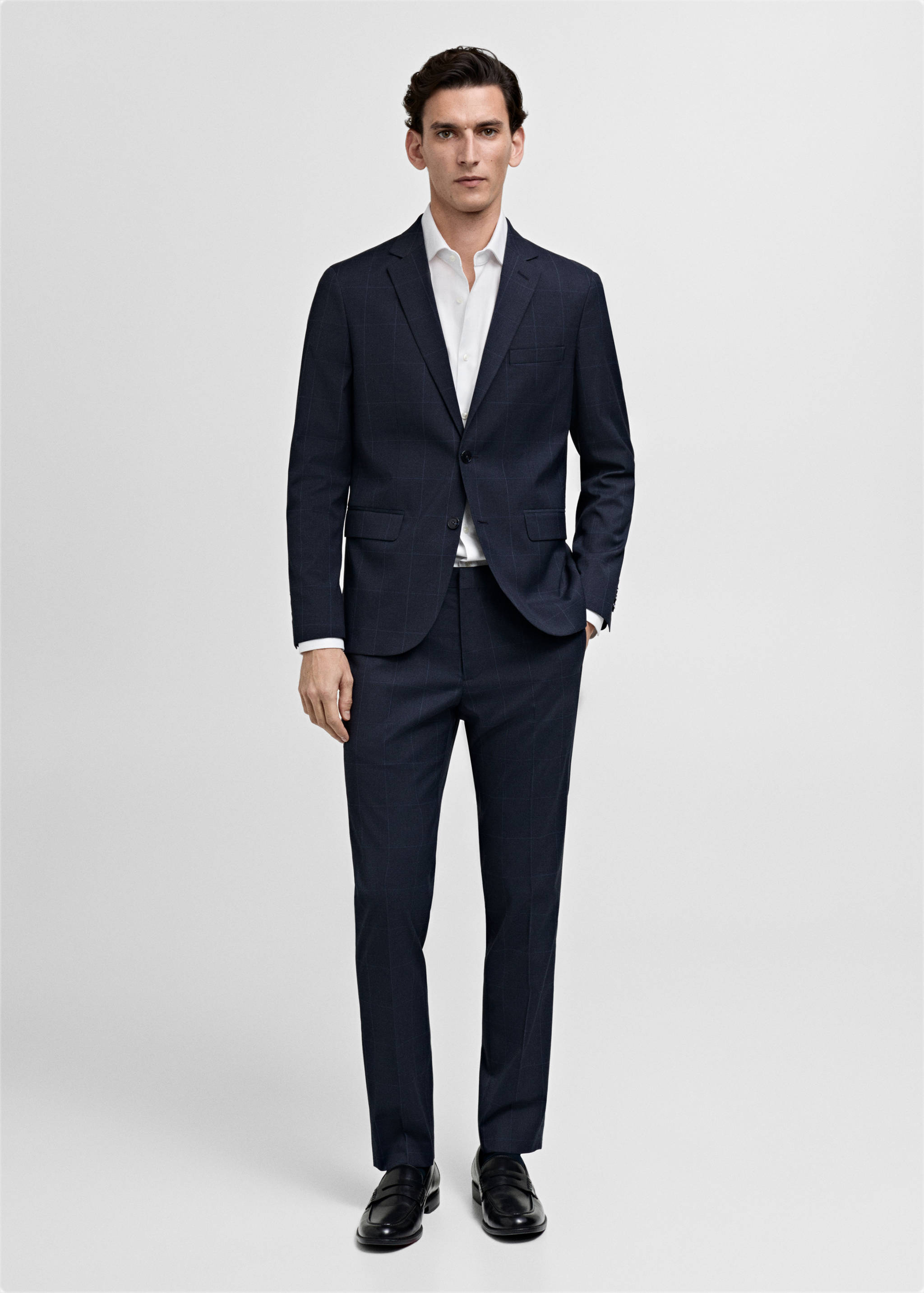 Kostymskjorta regular fit struktur - Allmän bild