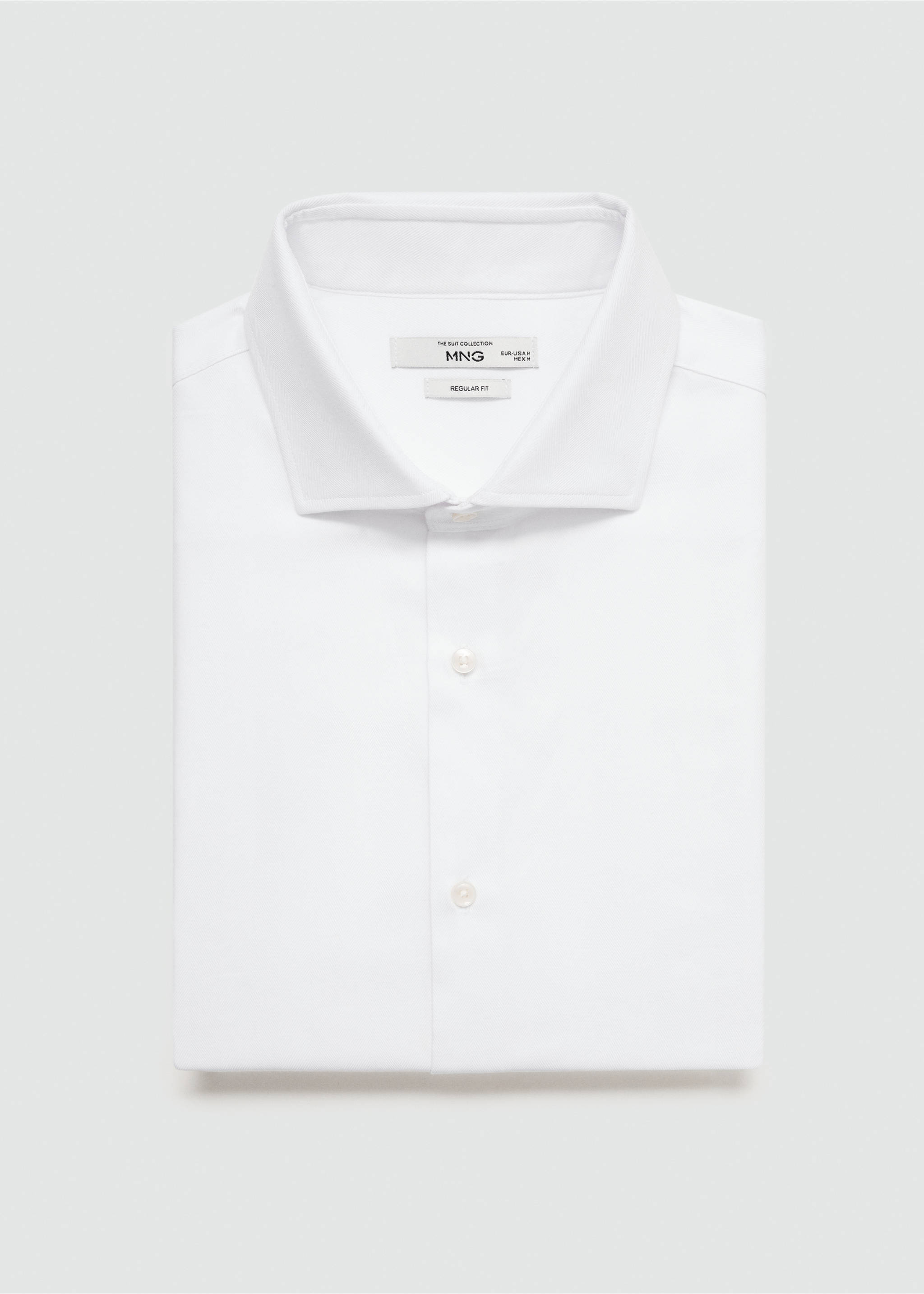 Penskjorte regular fit med mansjetter - Artikkeldetalj 8, Hvit. Ref: 77020578-00.