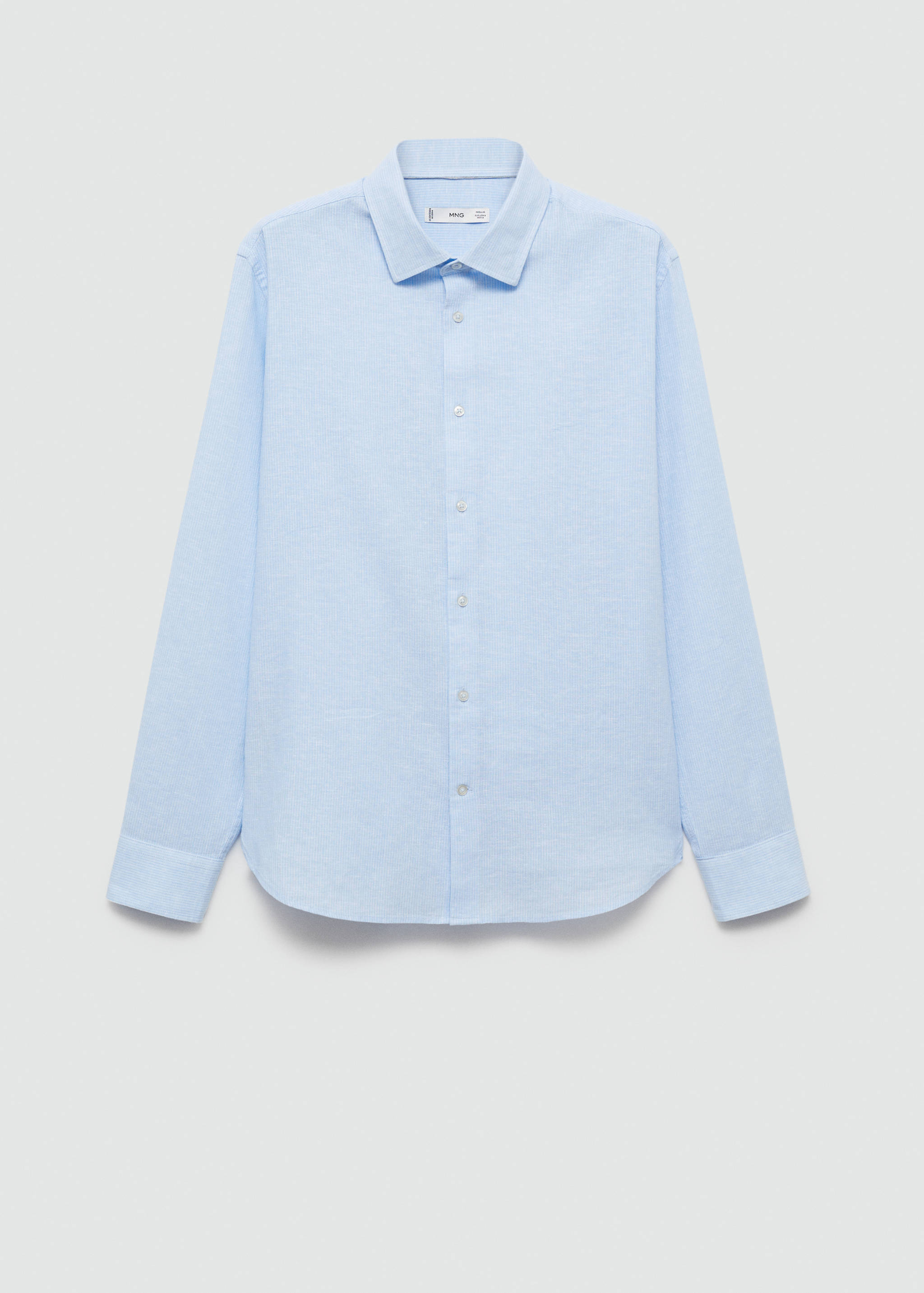 Camisa regular fit de algodão às riscas - Artigo sem modelo
