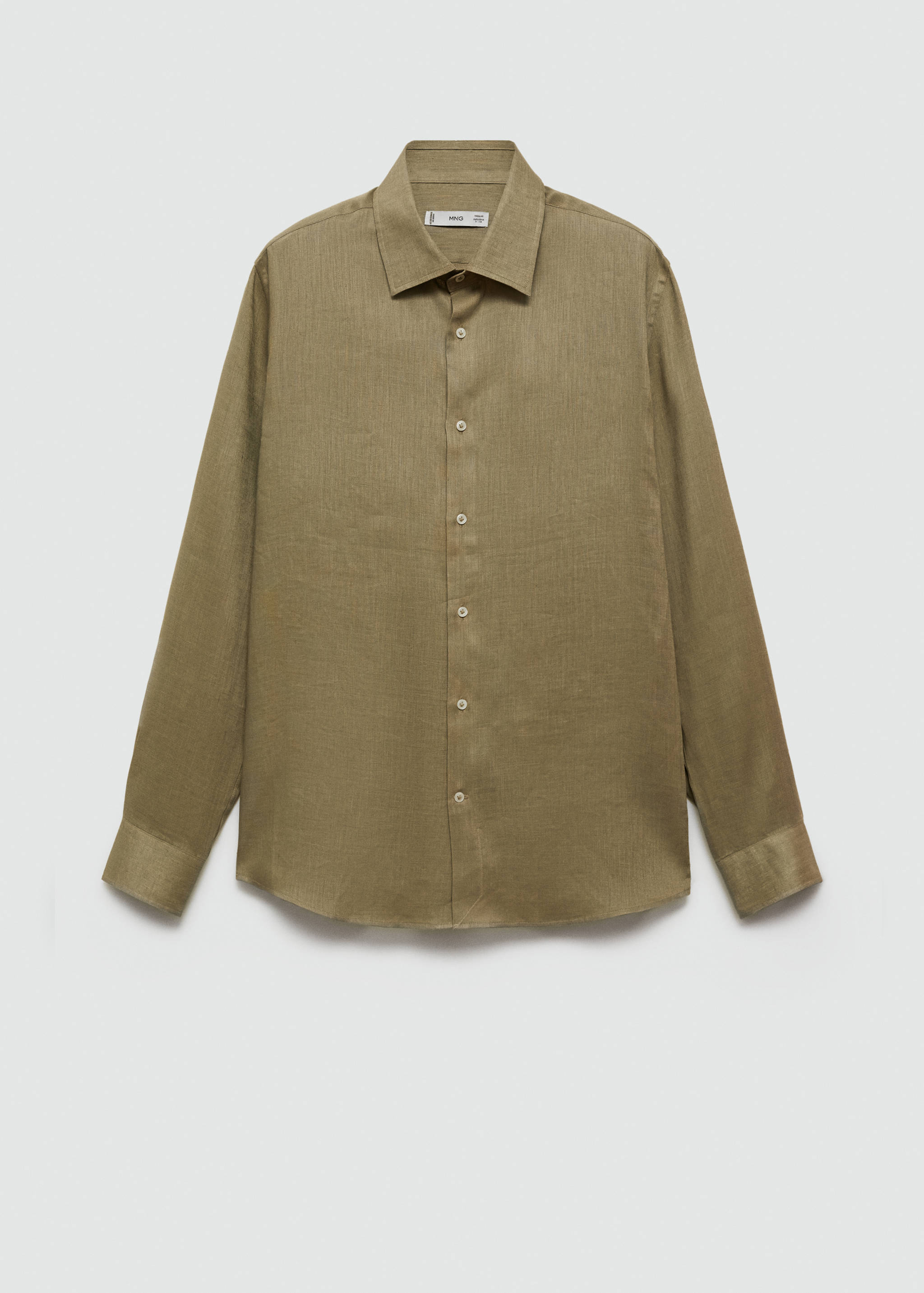 Regular-fit 100% linen shirt - Article without model
