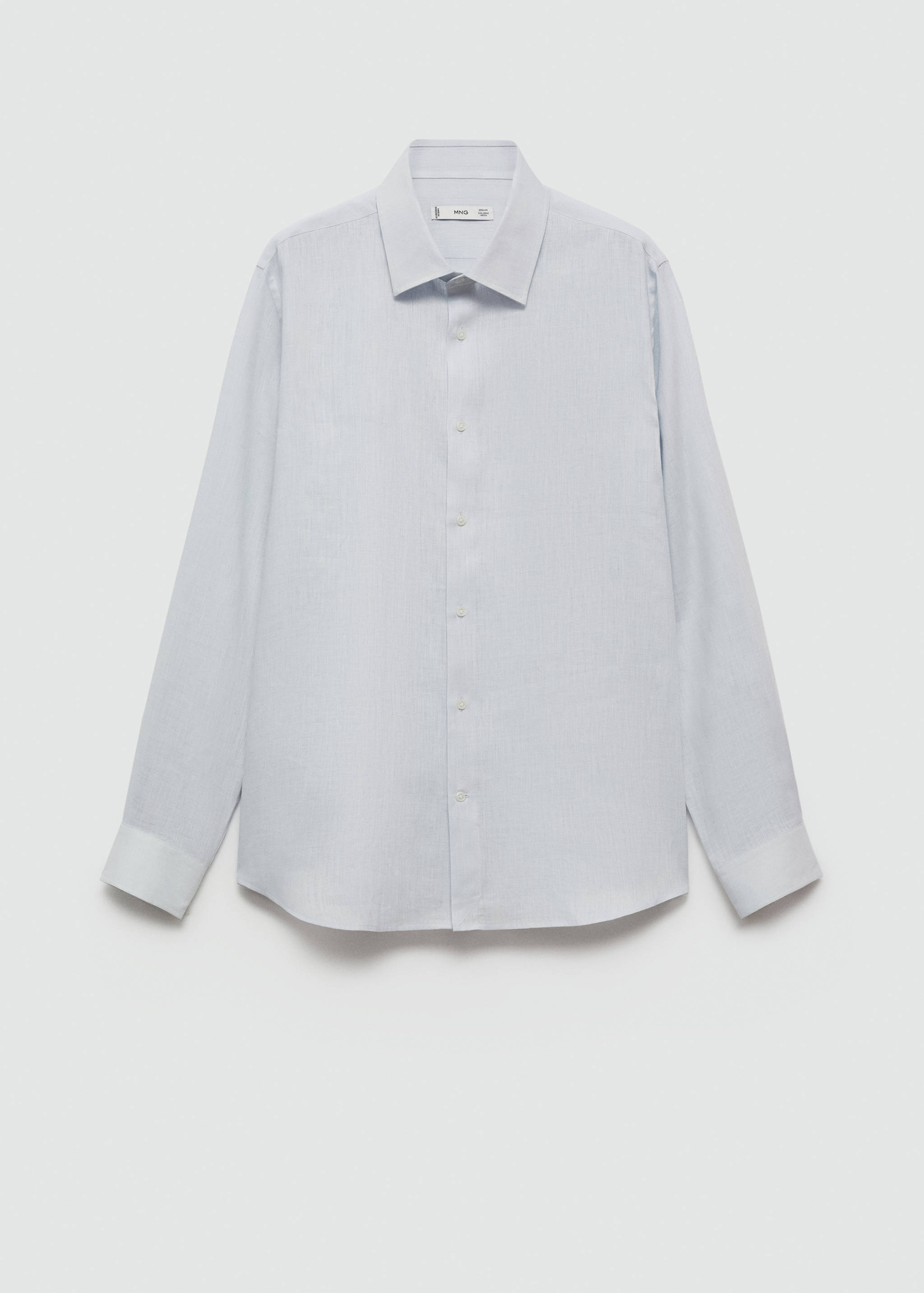 Regular-fit 100% linen shirt - Article without model
