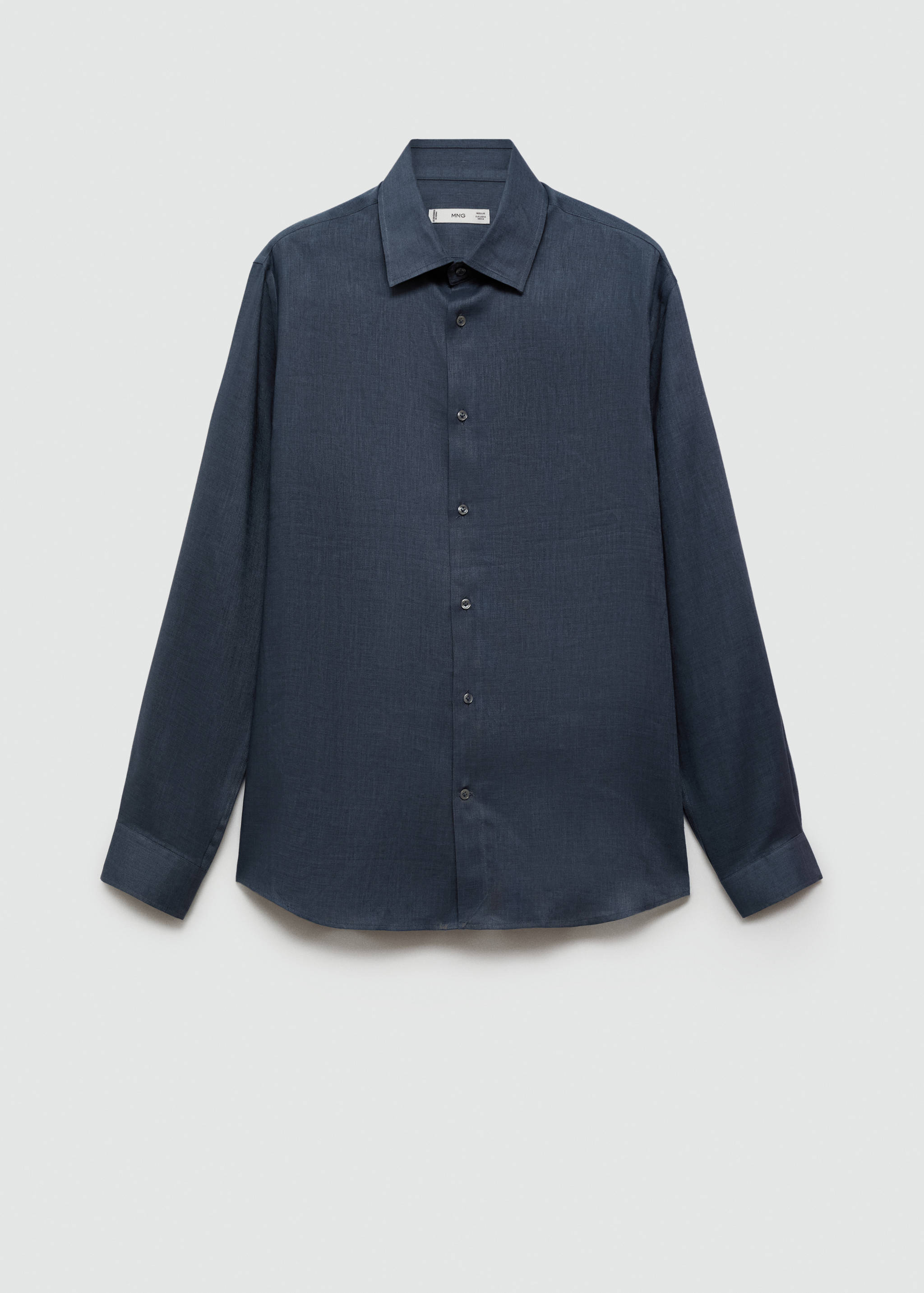 Regular-fit 100% linen shirt - Article without model
