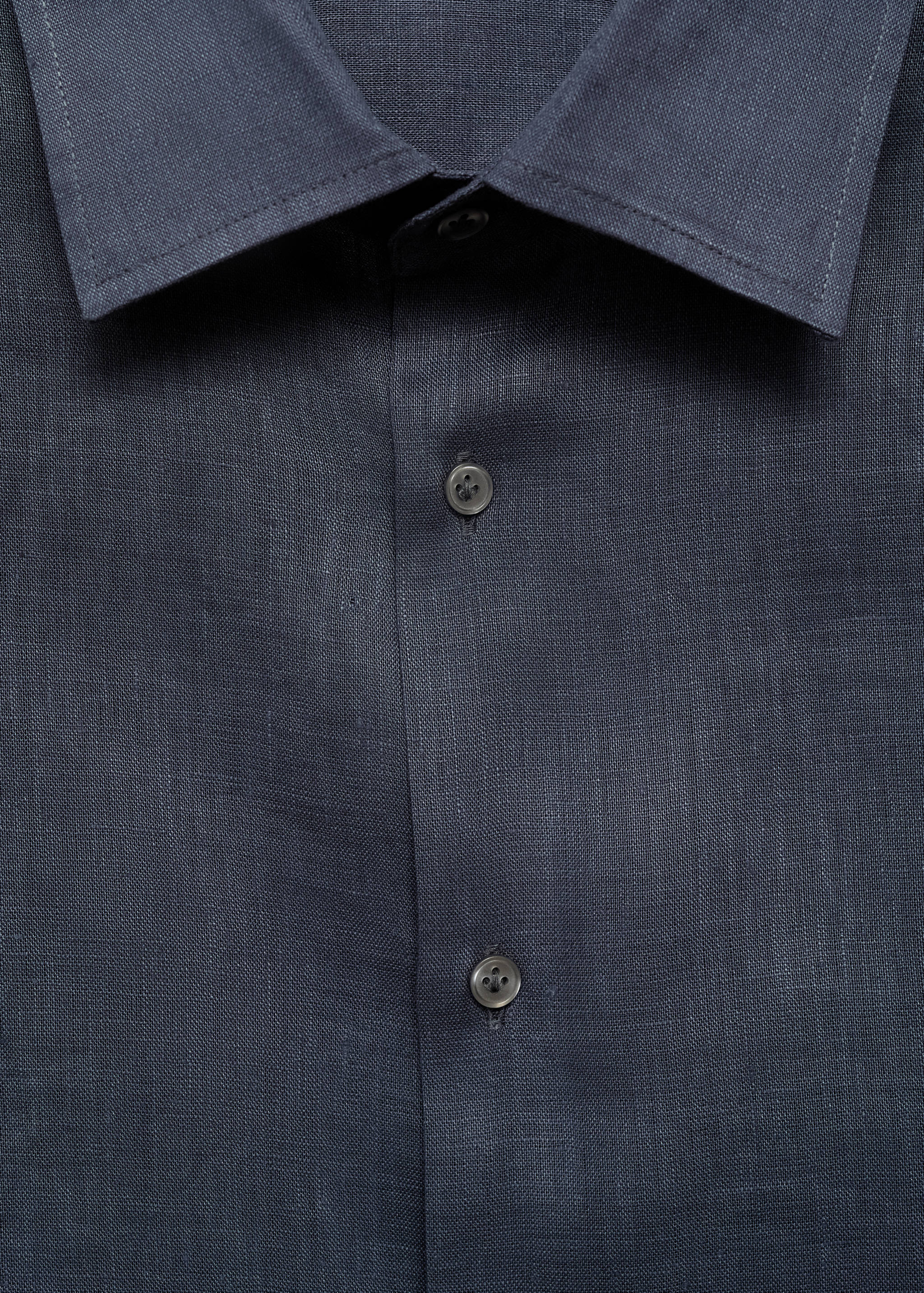 Regular-fit 100% linen shirt - Details of the article 8