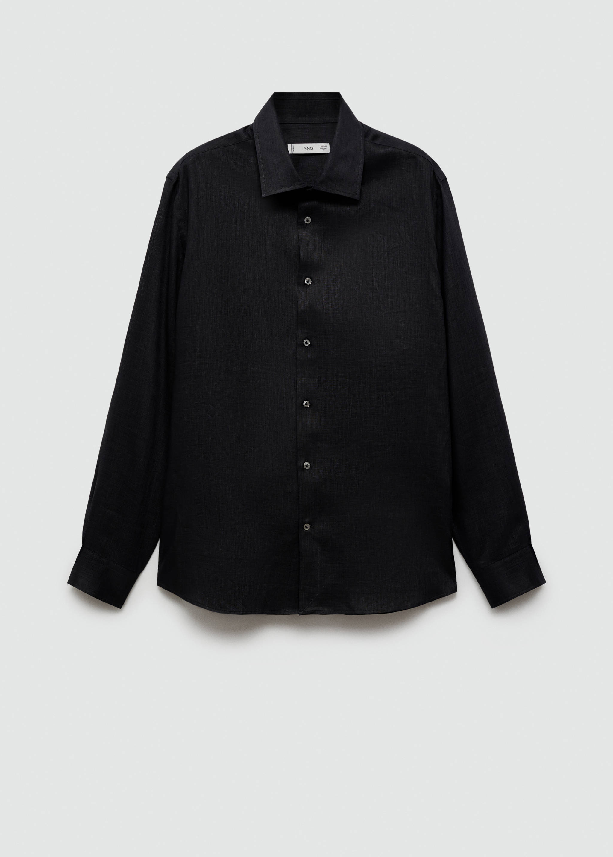 Regular-fit 100% linen shirt - Article without model