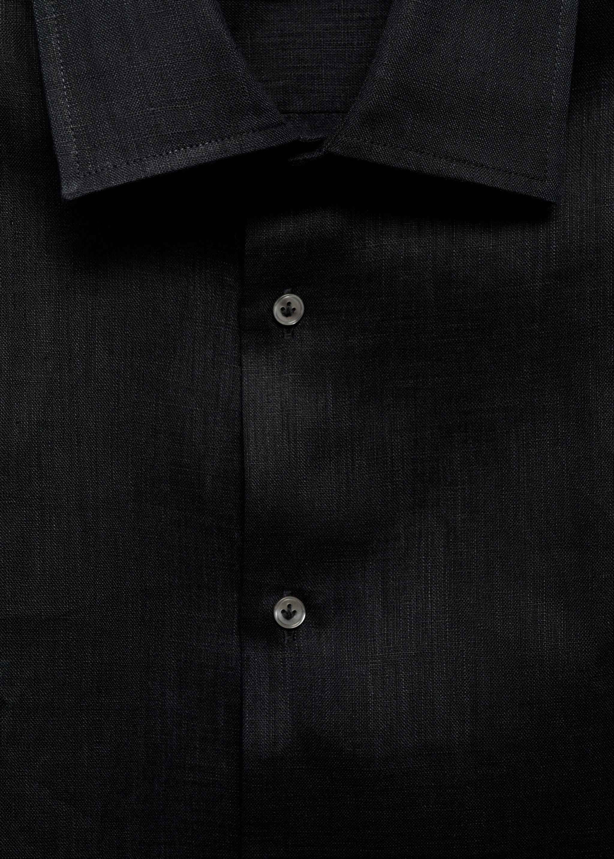 Regular-fit 100% linen shirt - Details of the article 8