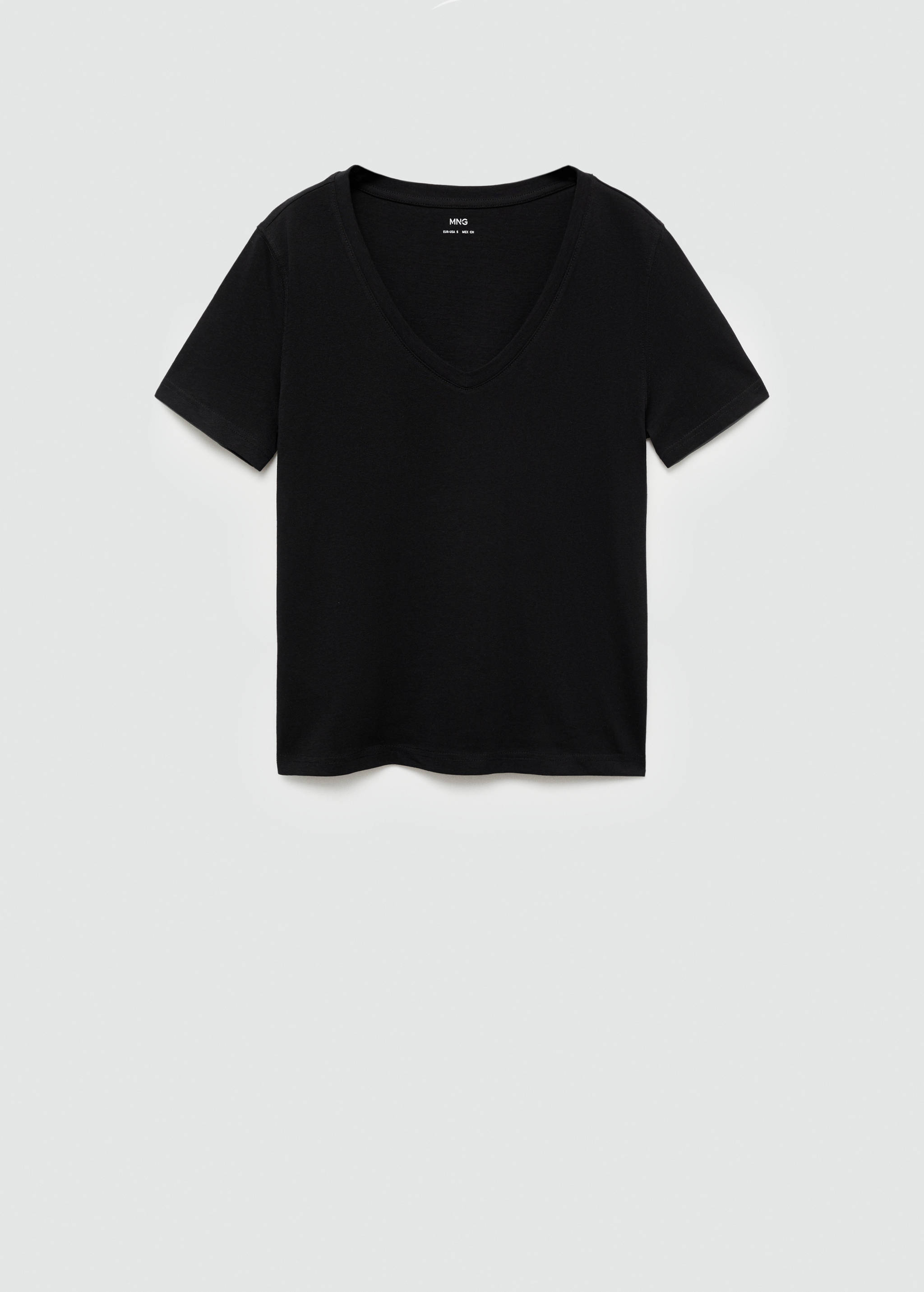 V-neck cotton T-shirt - Article without model