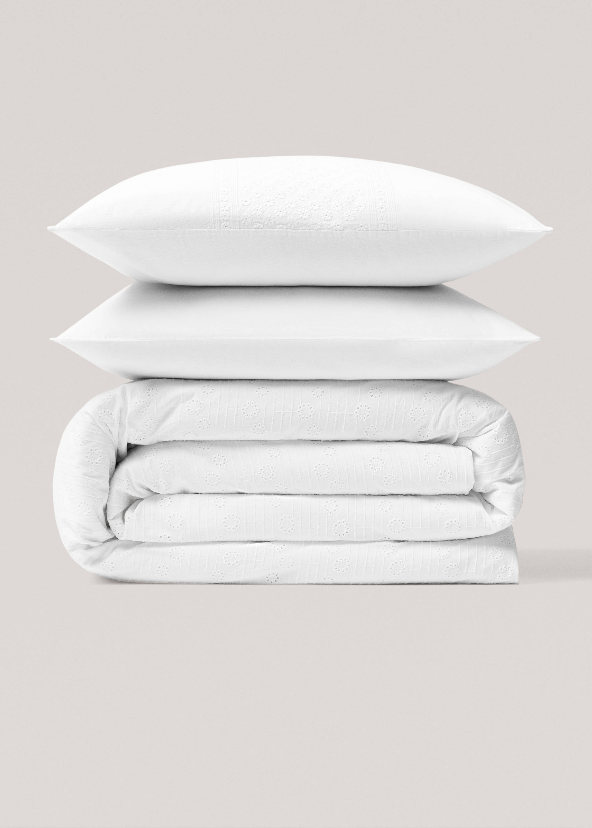 Παπλωματοθήκη βαμβάκι φλοράλ κέντημα κρεβάτι 90εκ - Προϊόν χωρίς μοντέλο