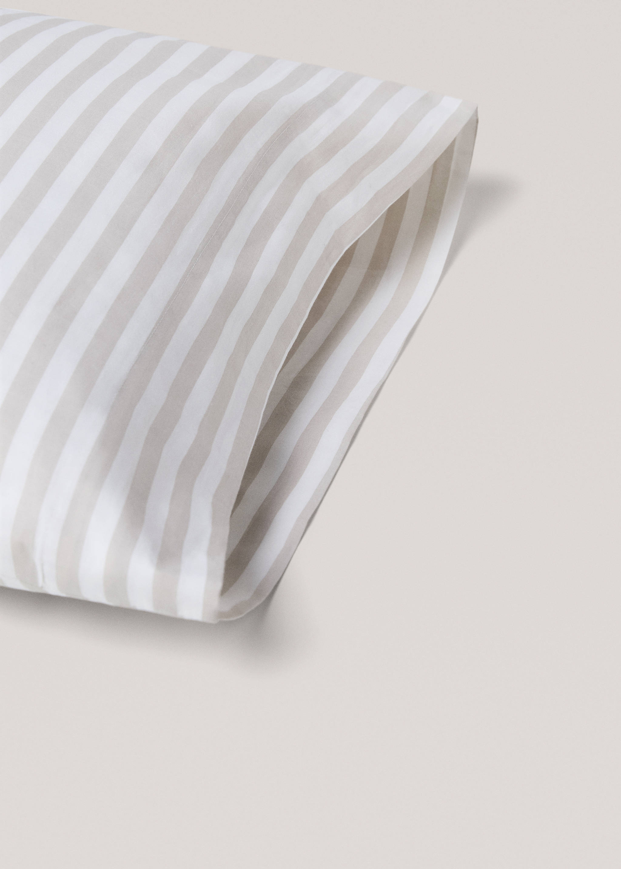 Stripes cotton pillow case 45x110cm - Details of the article 2