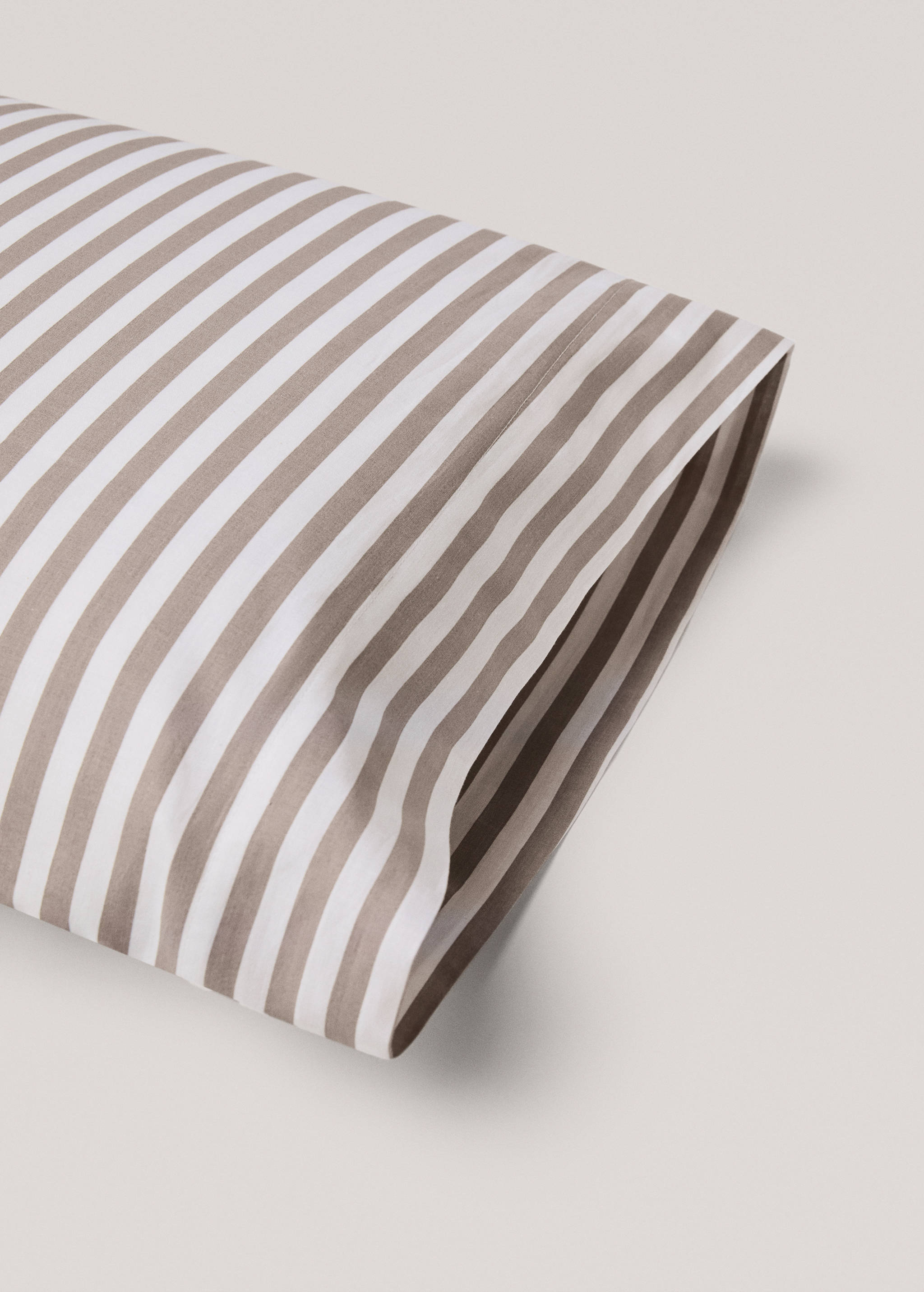 Stripes cotton pillow case 45x110cm - Details of the article 2