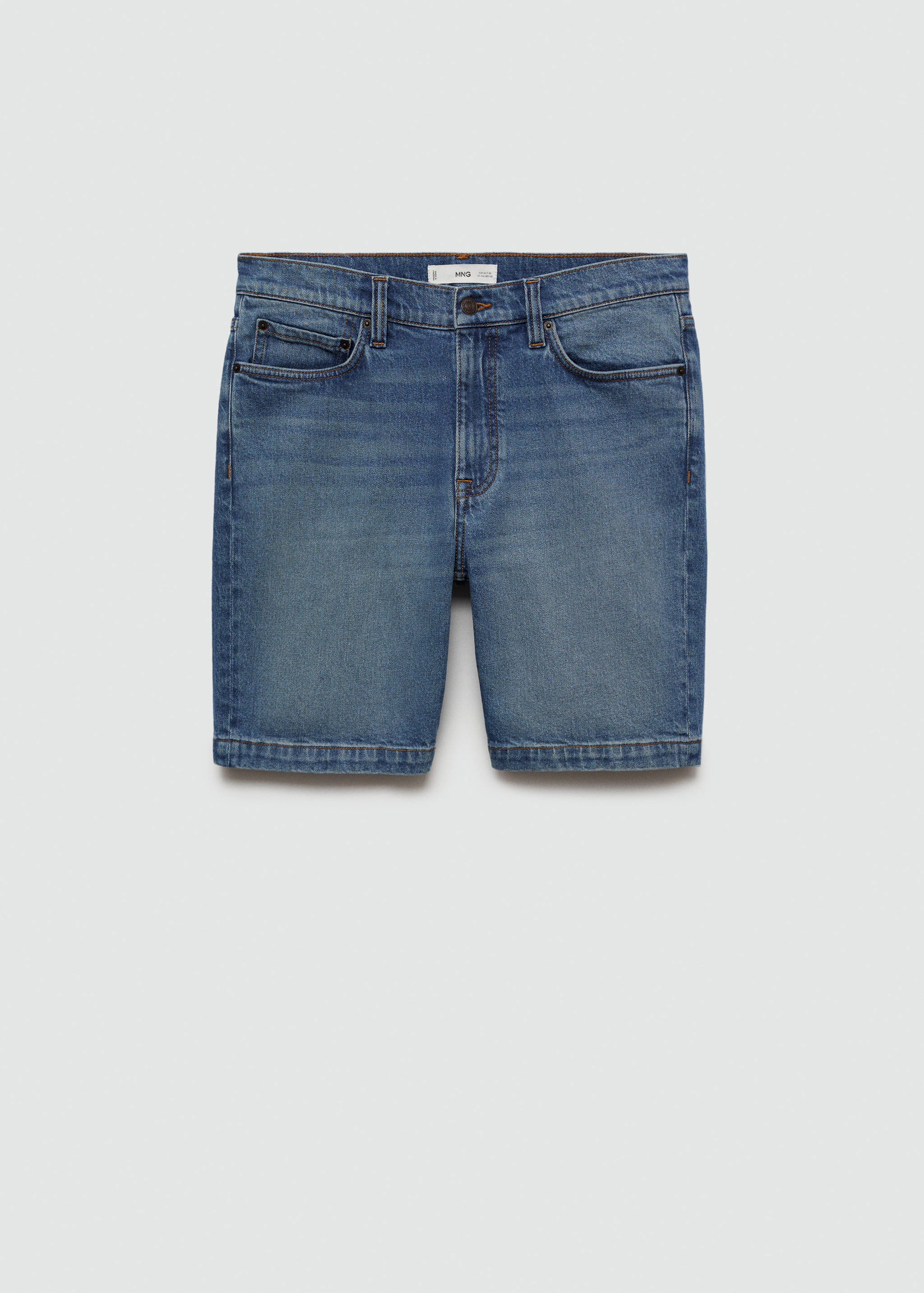 Regular-fit denim bermuda shorts - Article without model