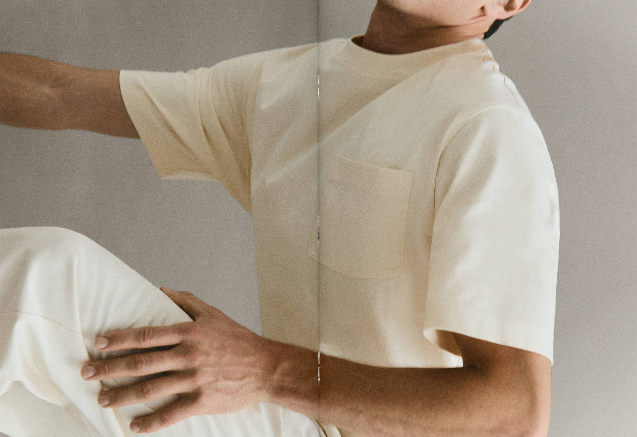 100% cotton t-shirt with pocket - Panoramic plane