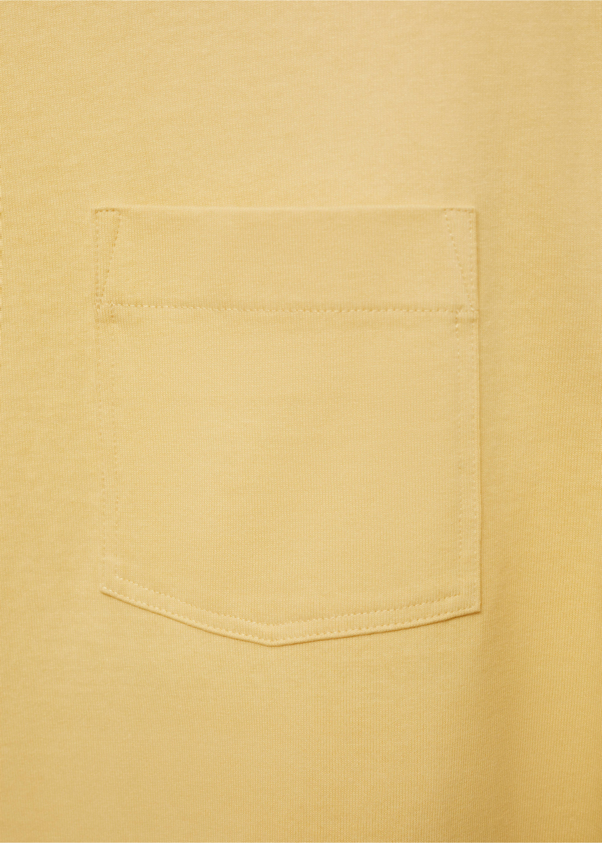 T-Shirt aus 100 % Baumwolle mit Tasche - Detail des Artikels 0, Gelb. Ref: 77020608-00.