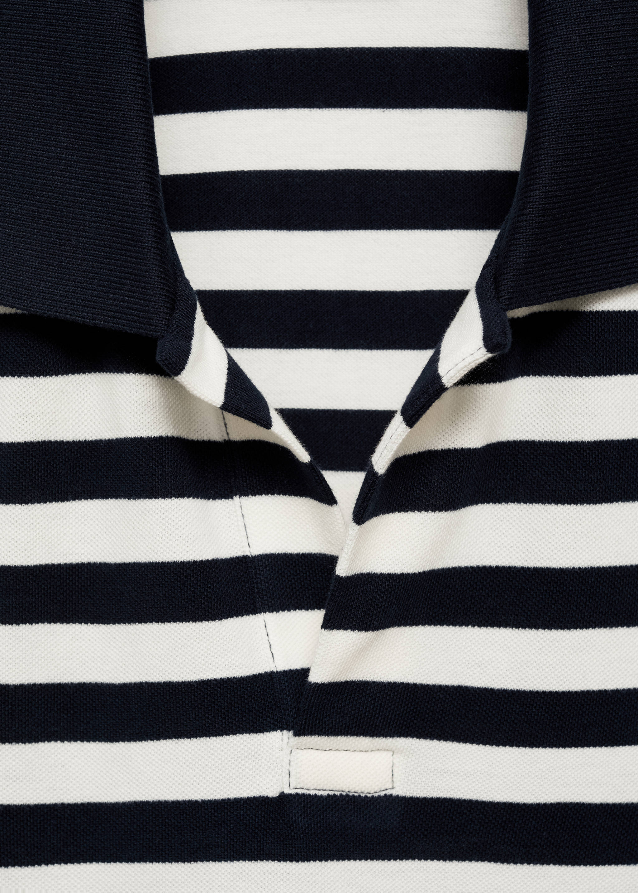 Regular-fit striped piqué cotton polo shirt - Details of the article 8