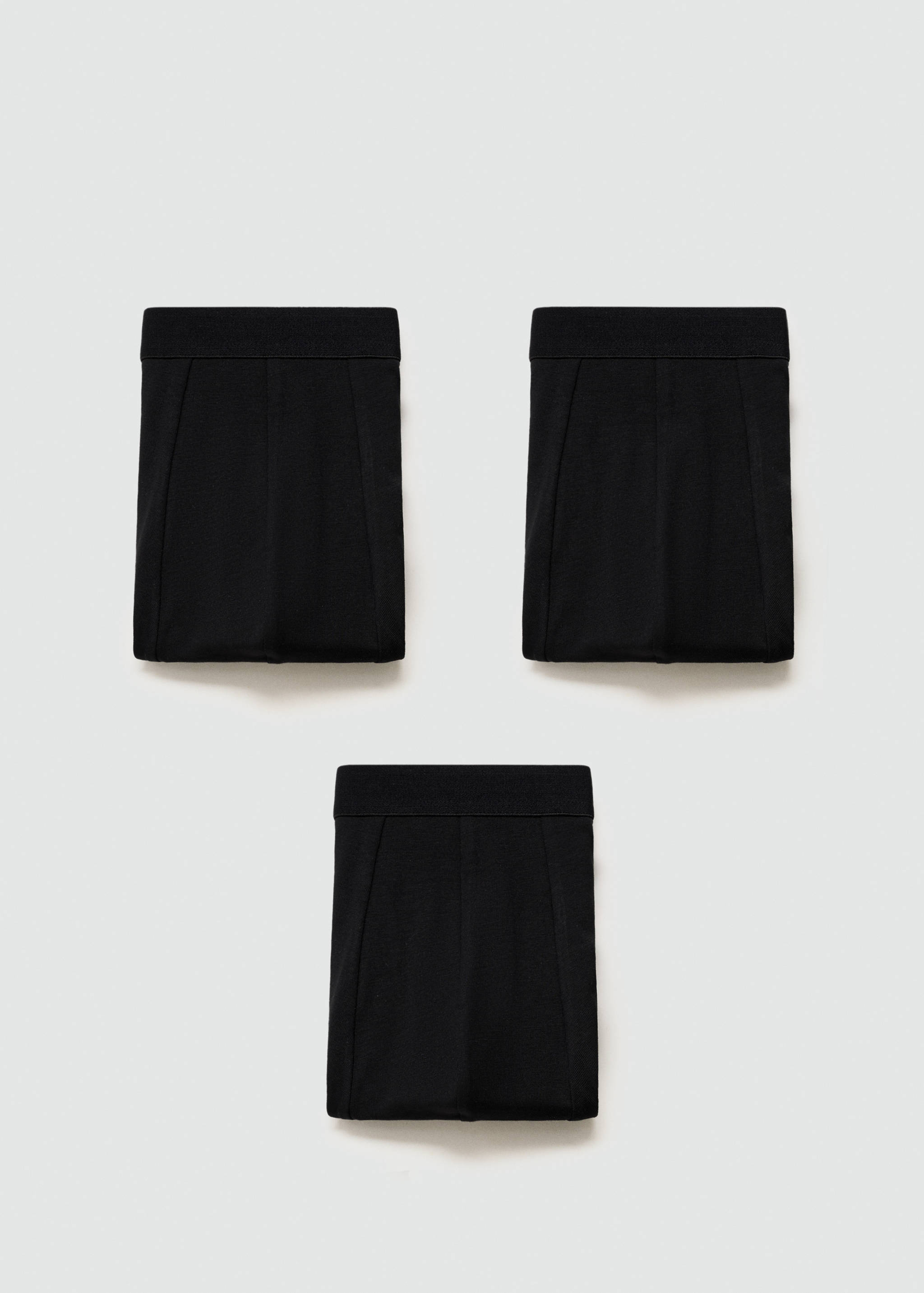 3er-Pack Schwarze Boxershorts aus Baumwolle - Artikel ohne Model