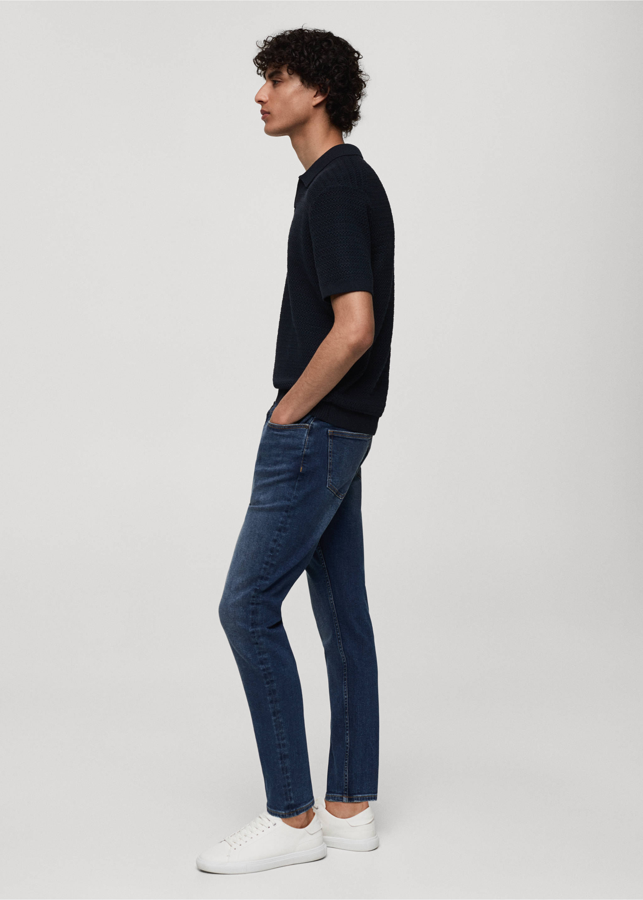 Jude skinny-fit jeans - Details of the article 2, Dark Blue. Ref: 77020619-00.