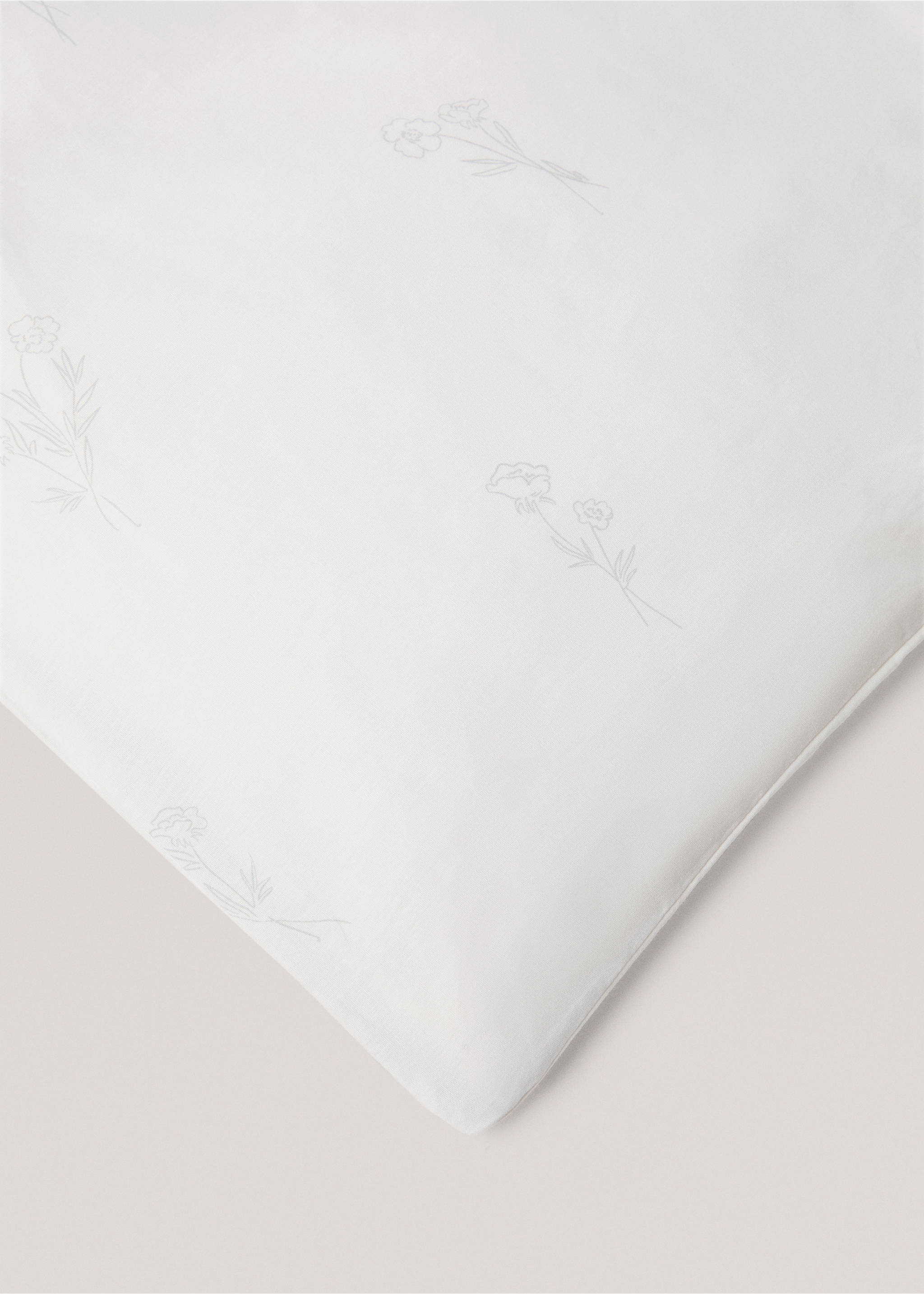 Floral duvet cover for superking bed - Details of the article 1, Aqua Green. Ref: 77020620-00.