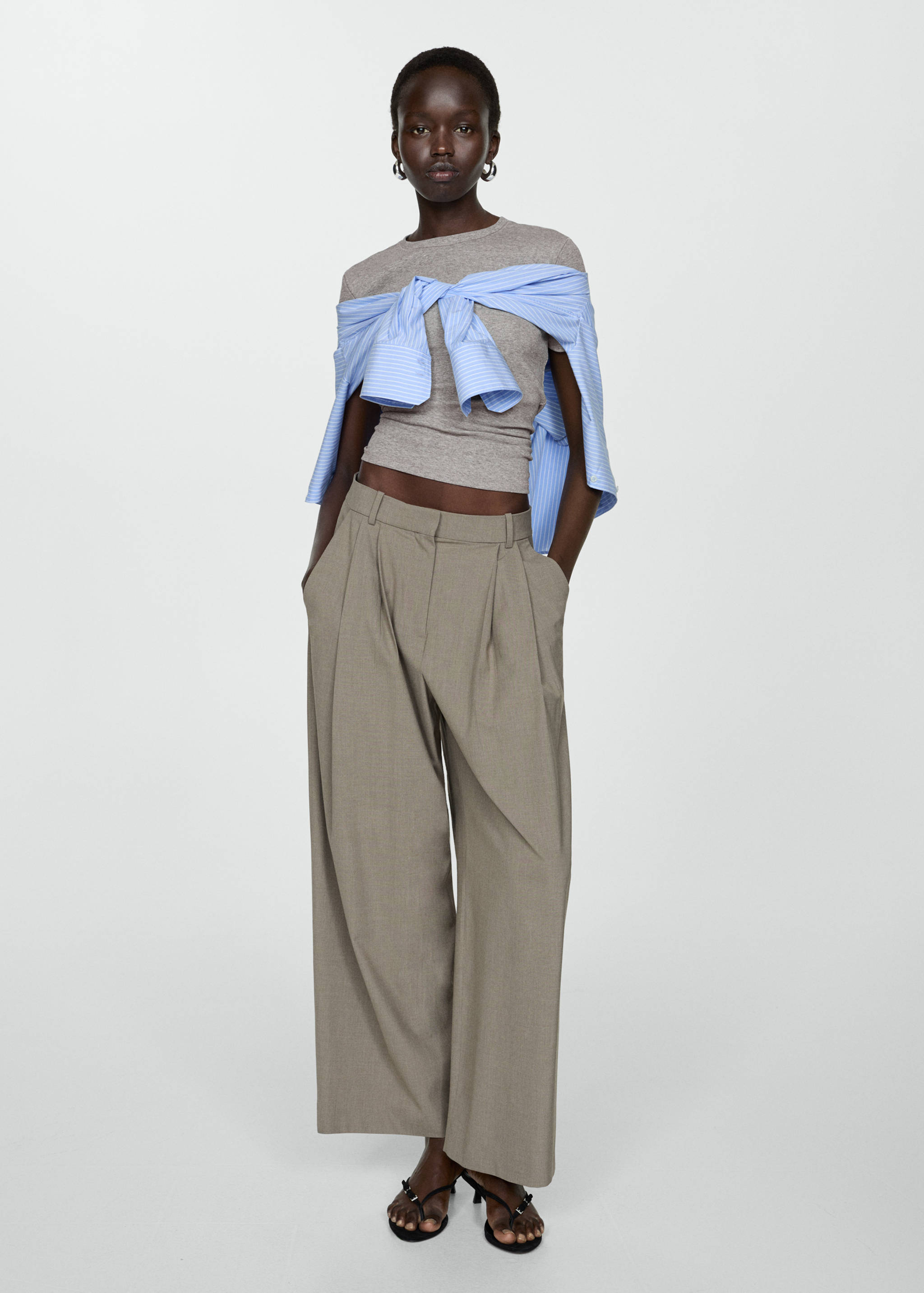 Camiseta manga corta canalé - Plano general