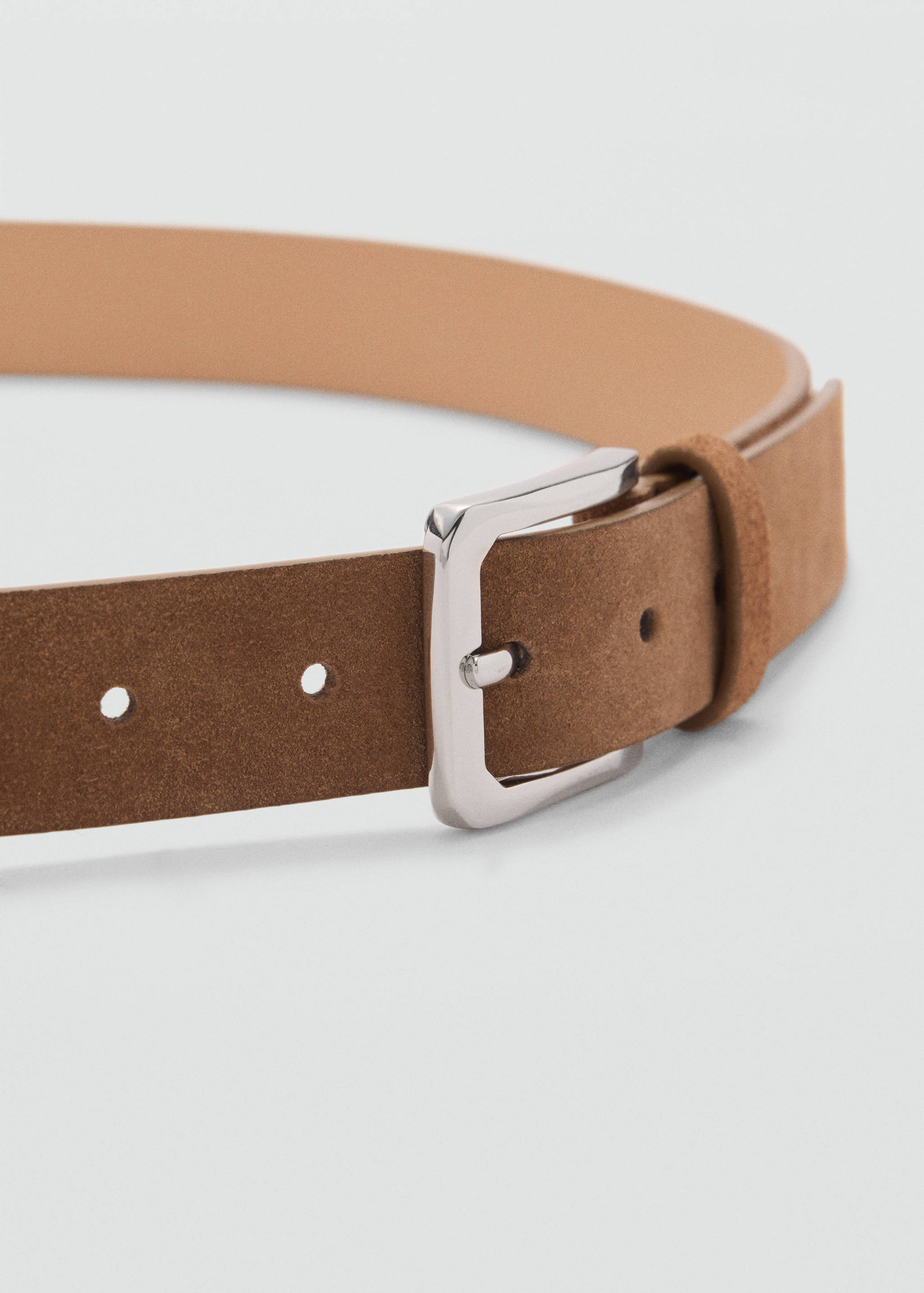 Suede leather belt - Medium plane