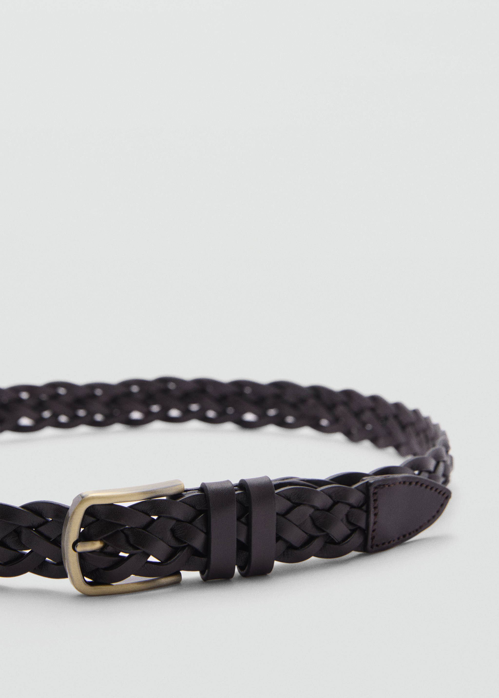 Ceinture 100% cuir tressé - Plan moyen