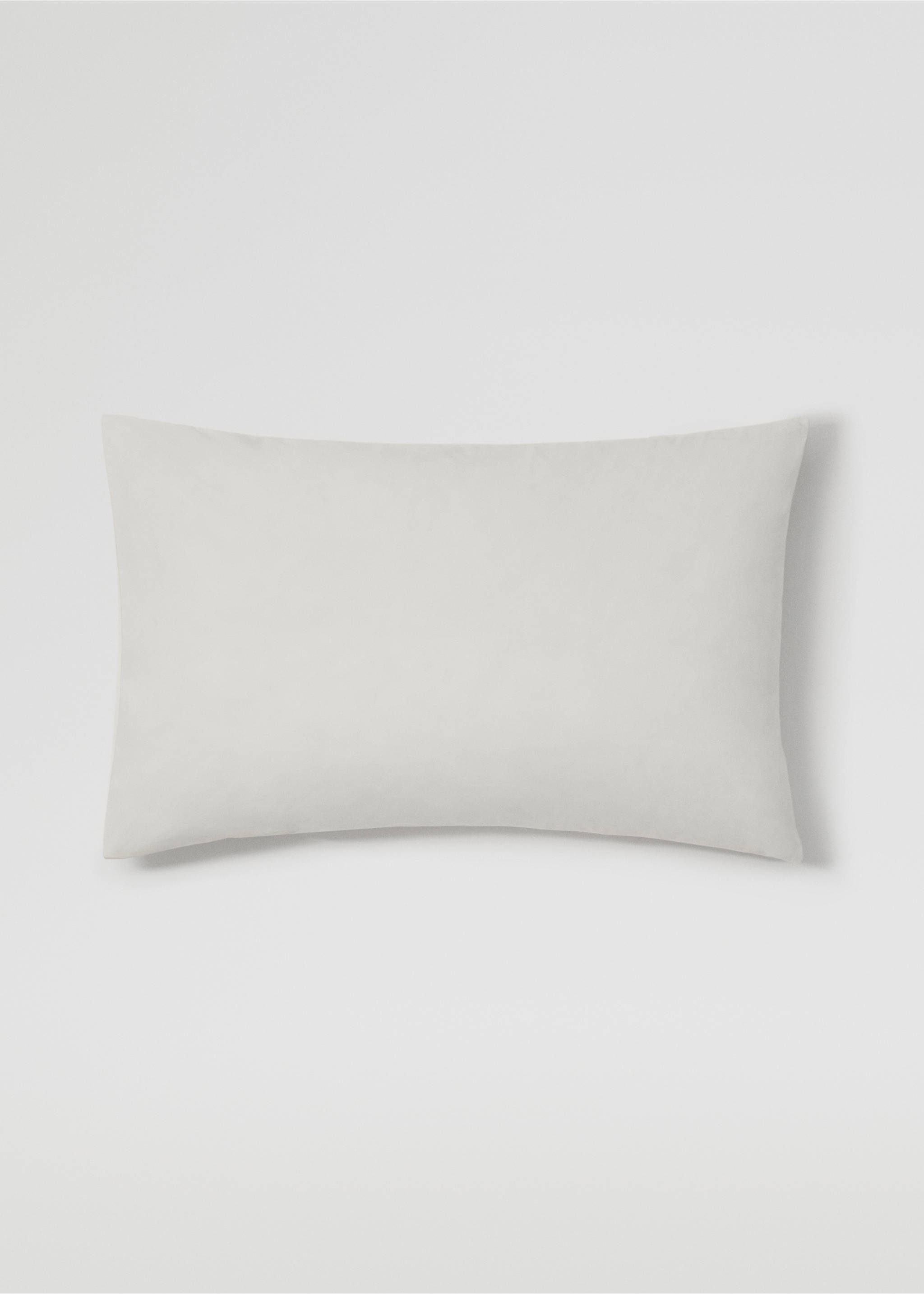 Percale cotton pillow case 50x75cm - Article without model, White. Ref: 77021013-00.