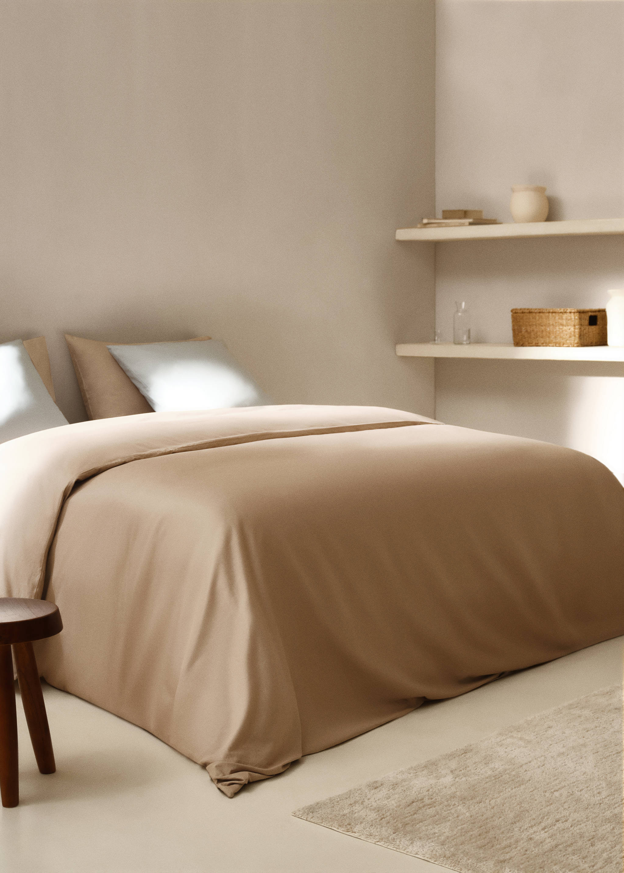 Cotton duvet cover Queen bed - General plane