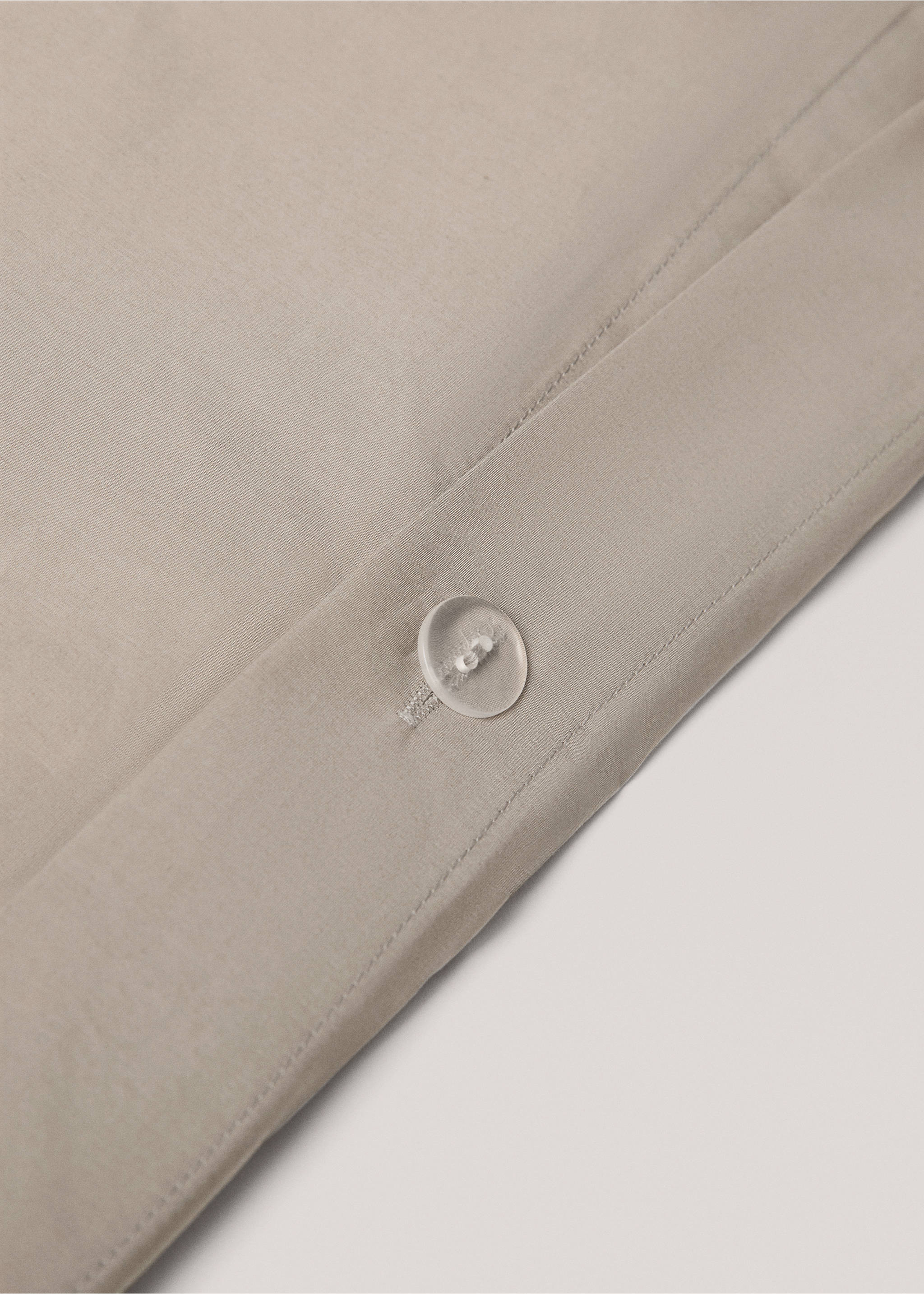 300 thread count cotton duvet cover for Queen bed - Details of the article 2, Medium Grey. Ref: 77021029-00.