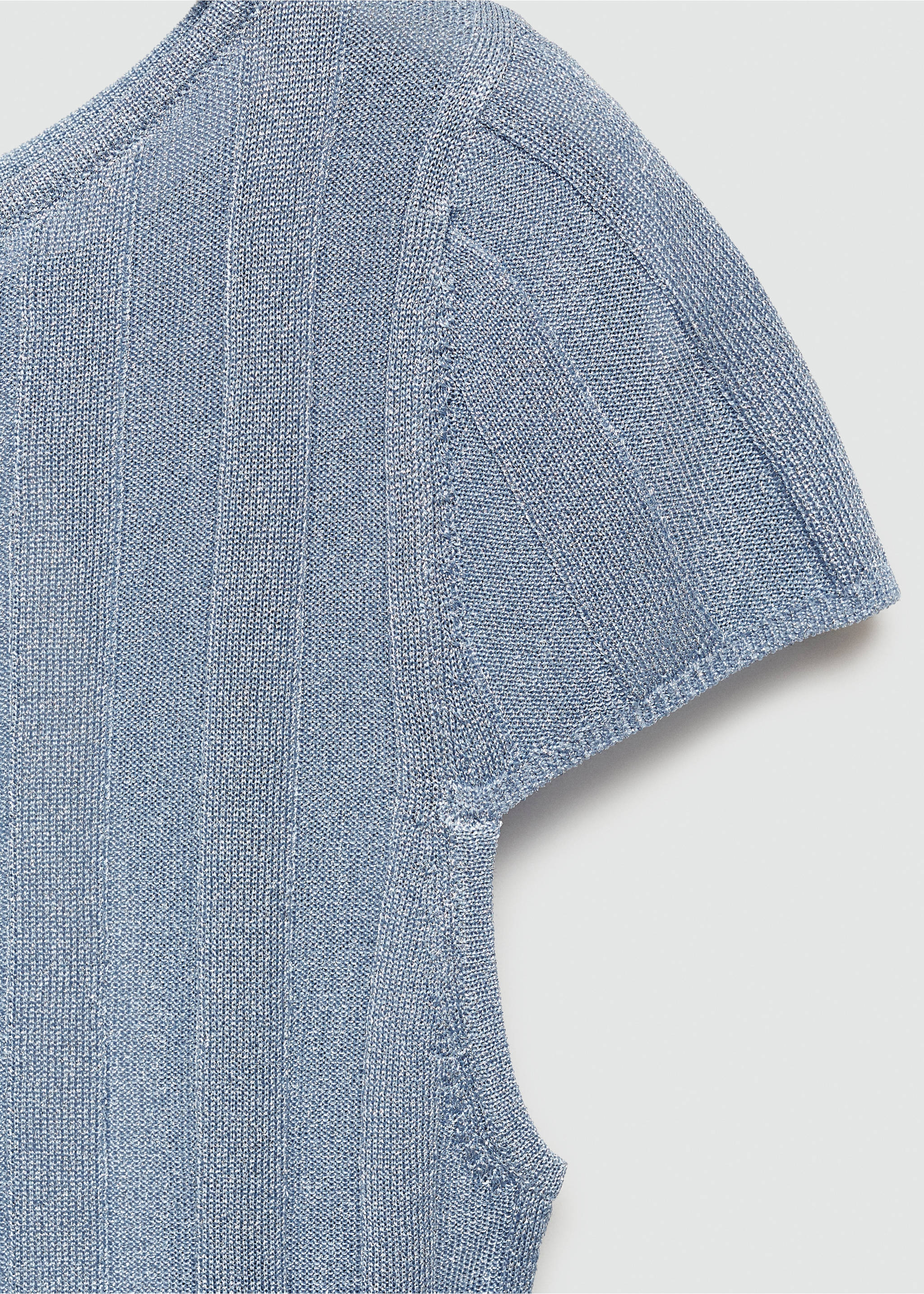 Lurex open-back top - Details of the article 8, Blue. Ref: 77021508-00.