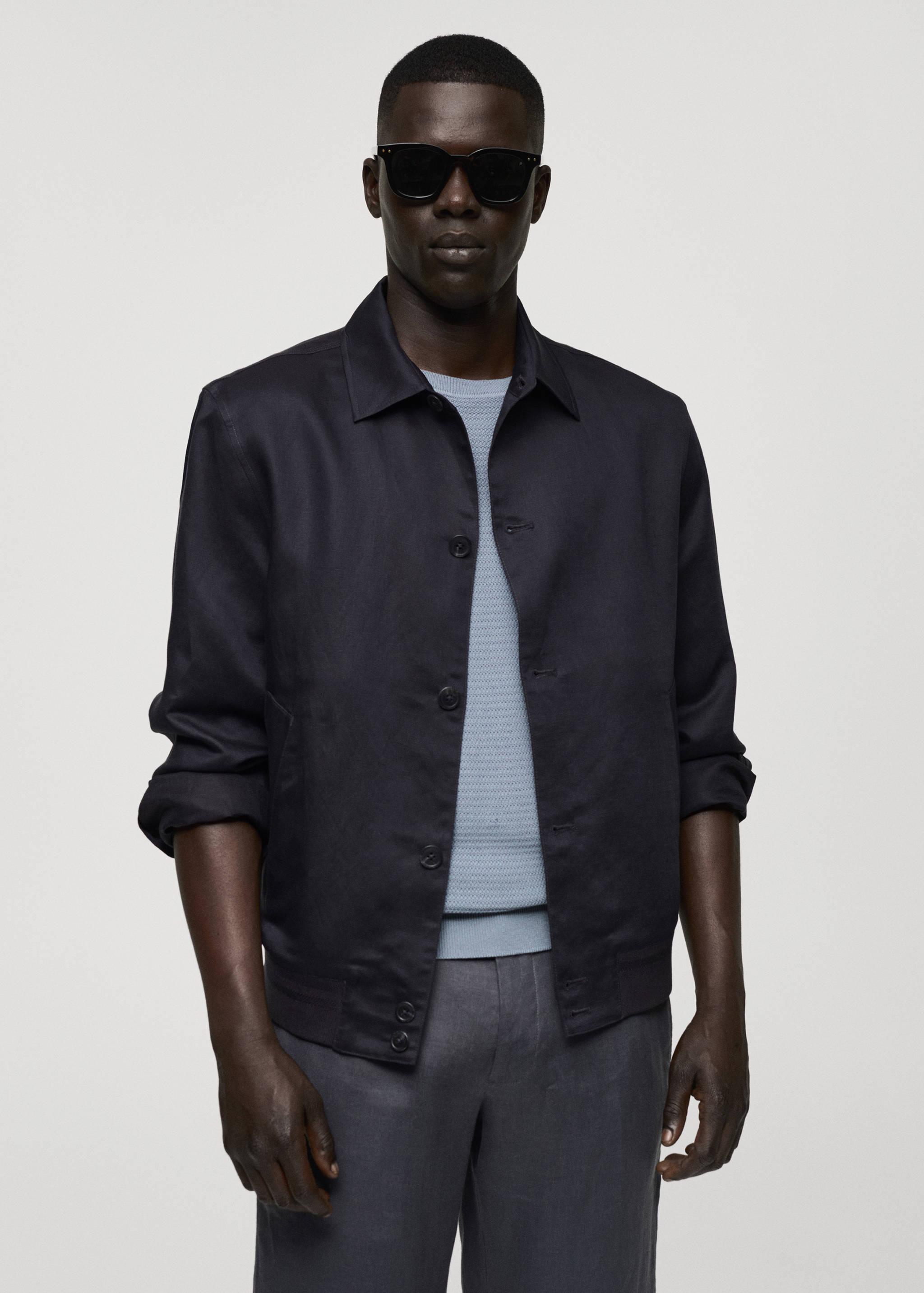 Tencel-linen blend overshirt - Medium plane