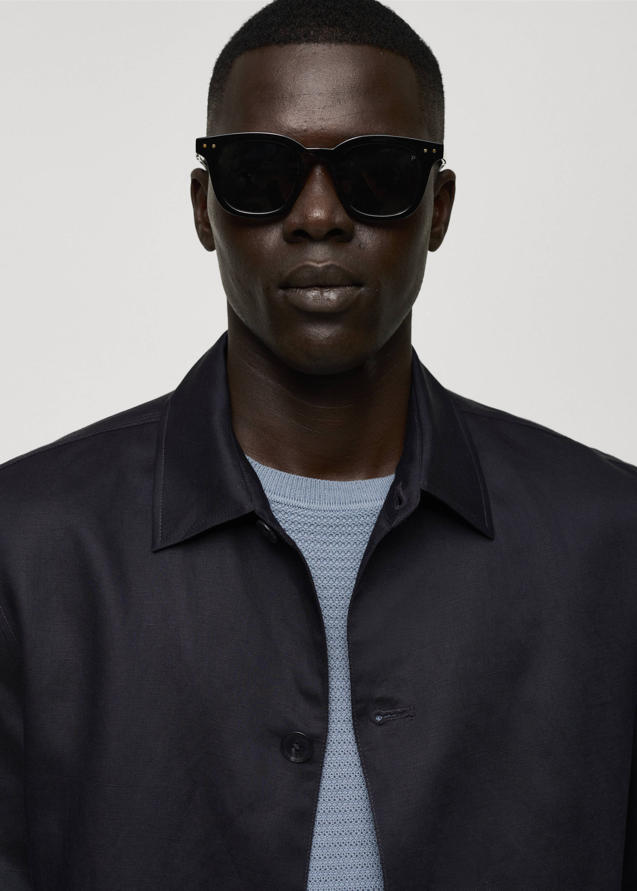 Tencel-linen blend overshirt - Details of the article 1