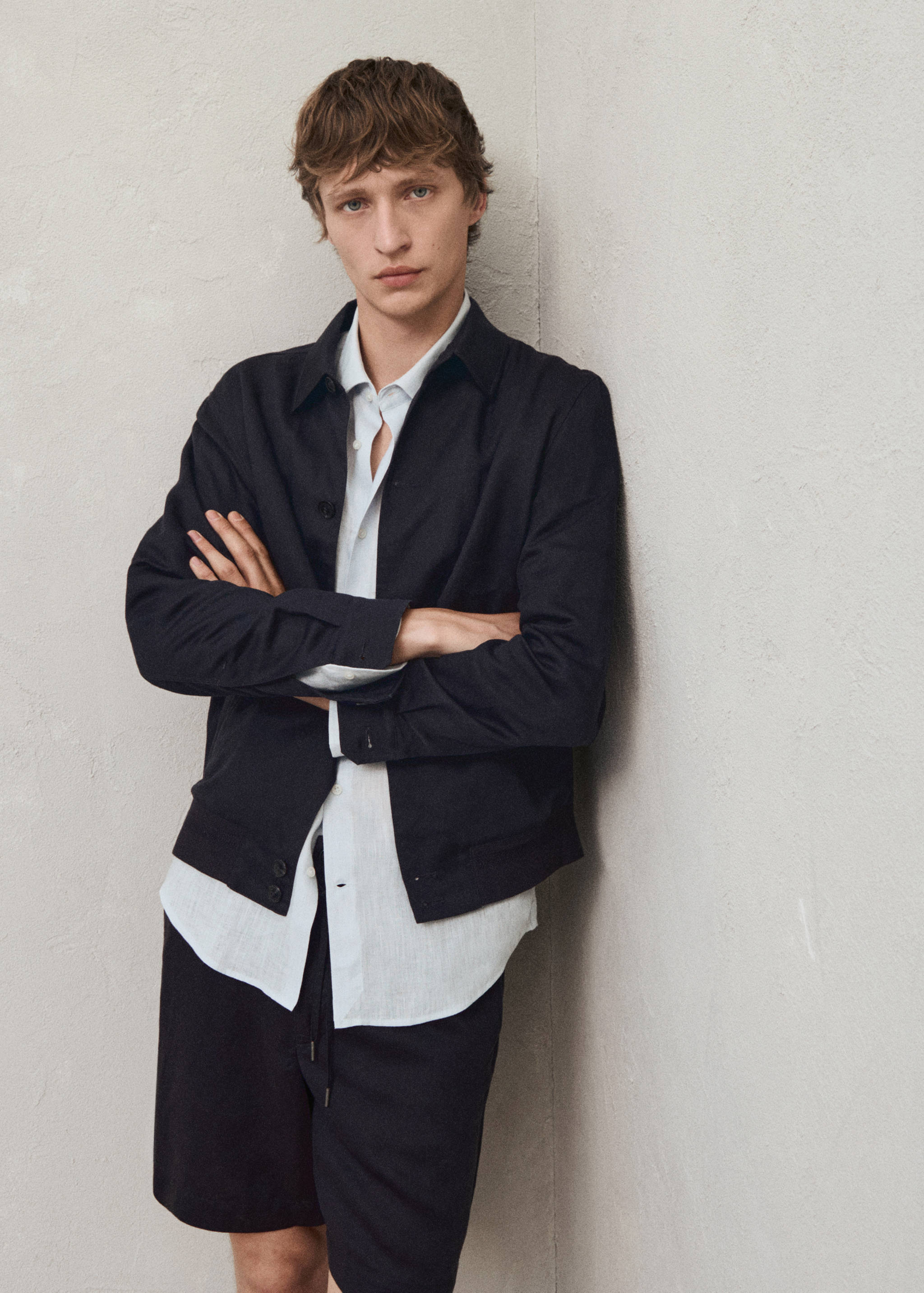 Tencel-linen blend overshirt - Details of the article 3