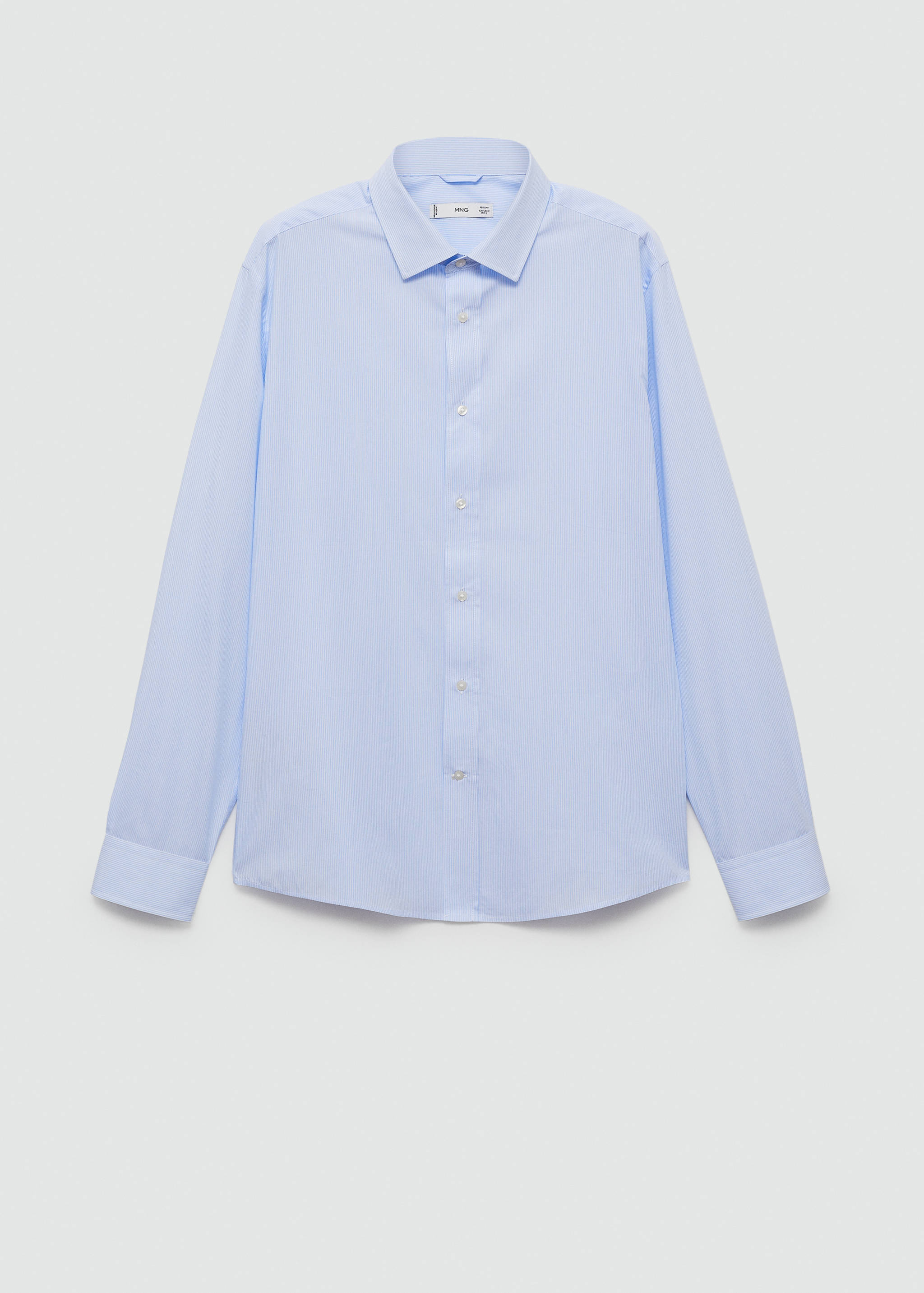 Regular-fit striped 100% cotton shirt - Article without model