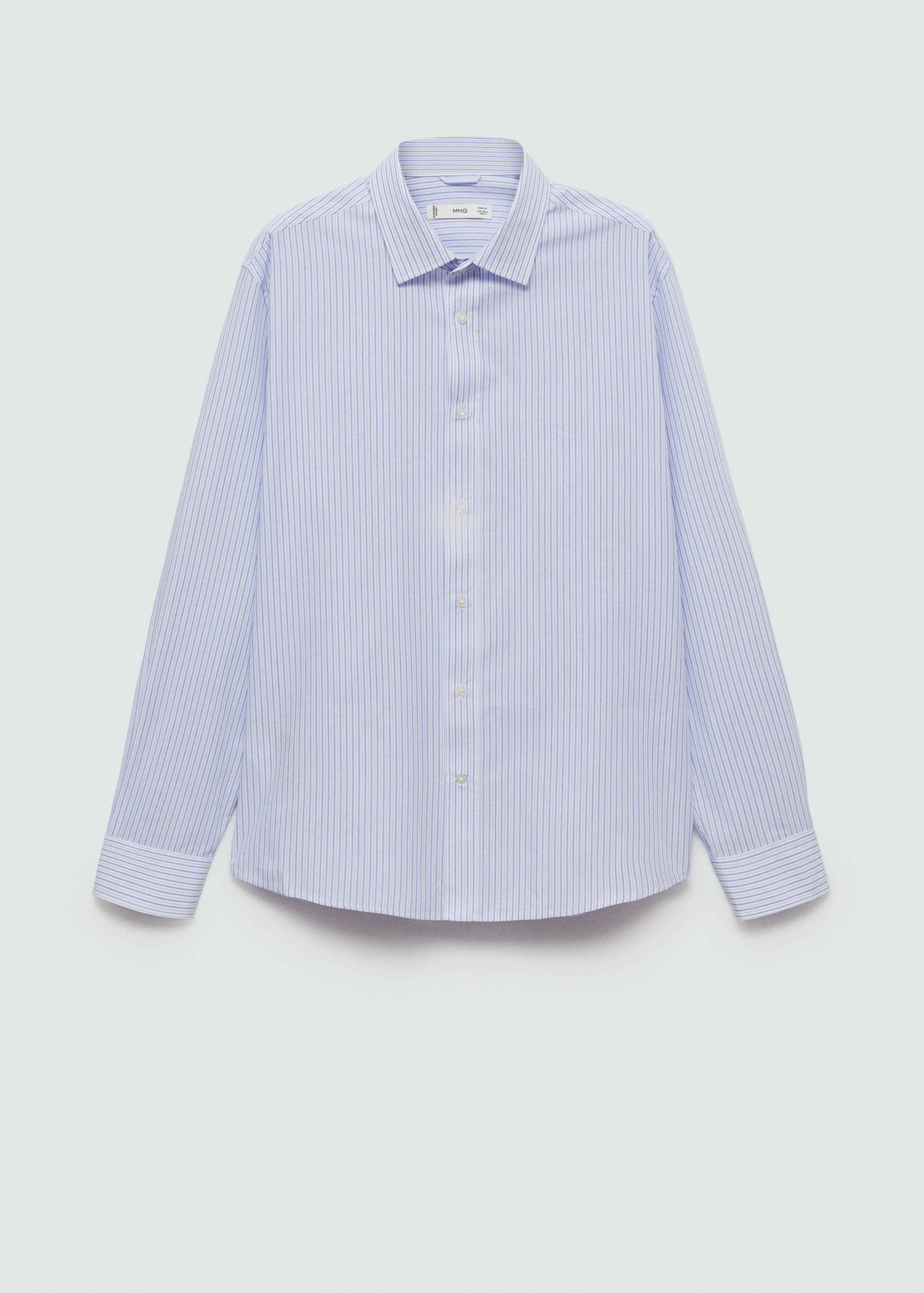 Regular-fit striped 100% cotton shirt - Article without model