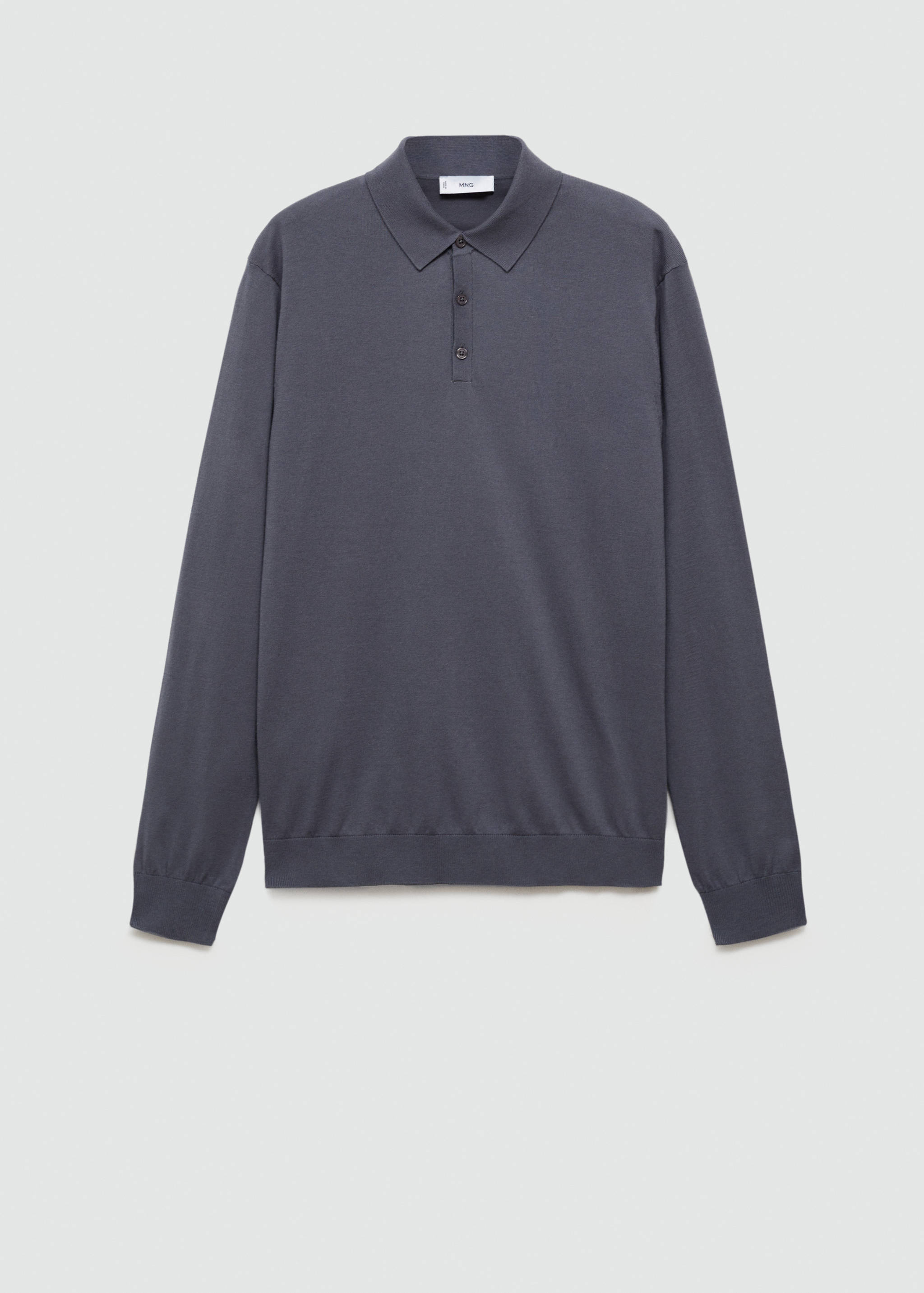 100% cotton knitted polo shirt - Article without model