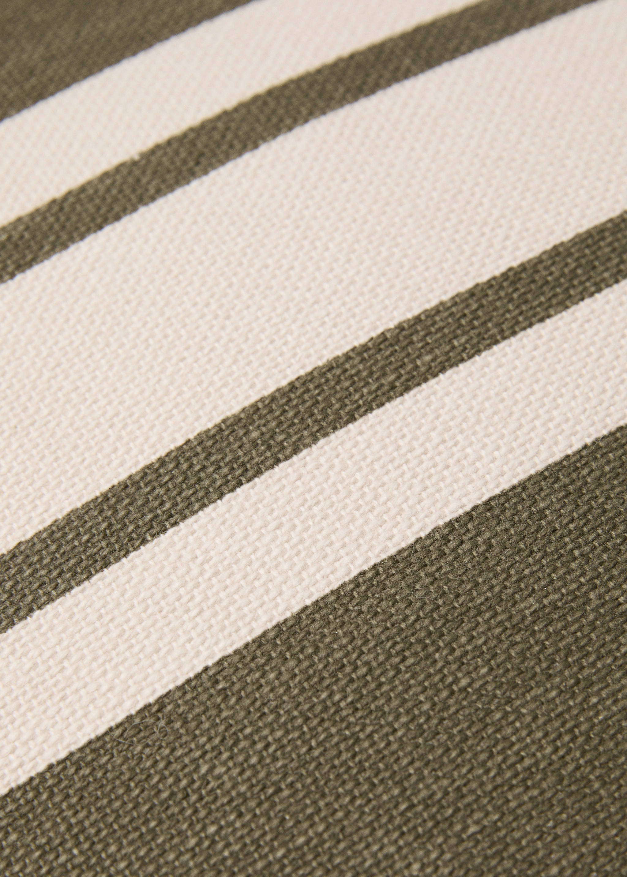 Double-stripe cotton cushion cover 45x45cm - Details of the article 4
