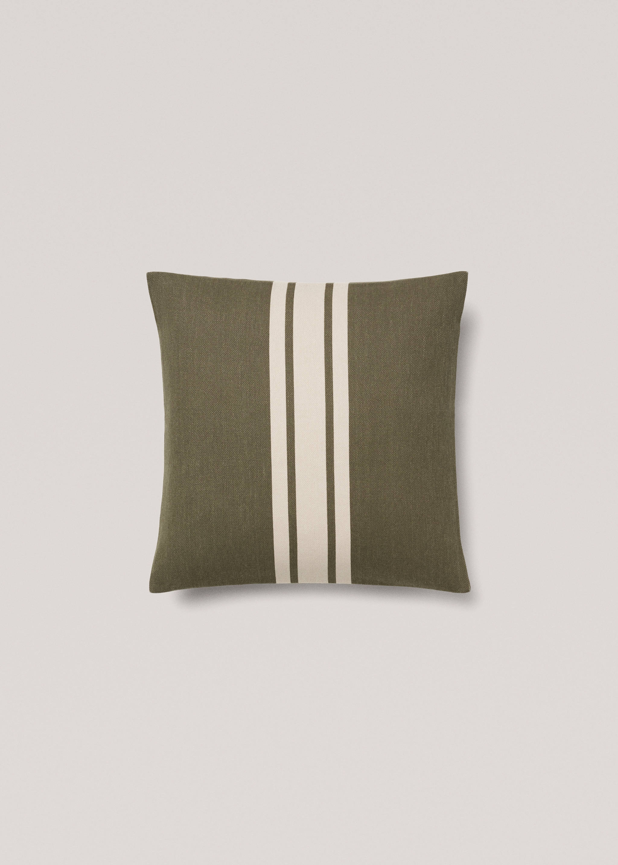 Double-stripe cotton cushion cover 45x45cm - Article without model