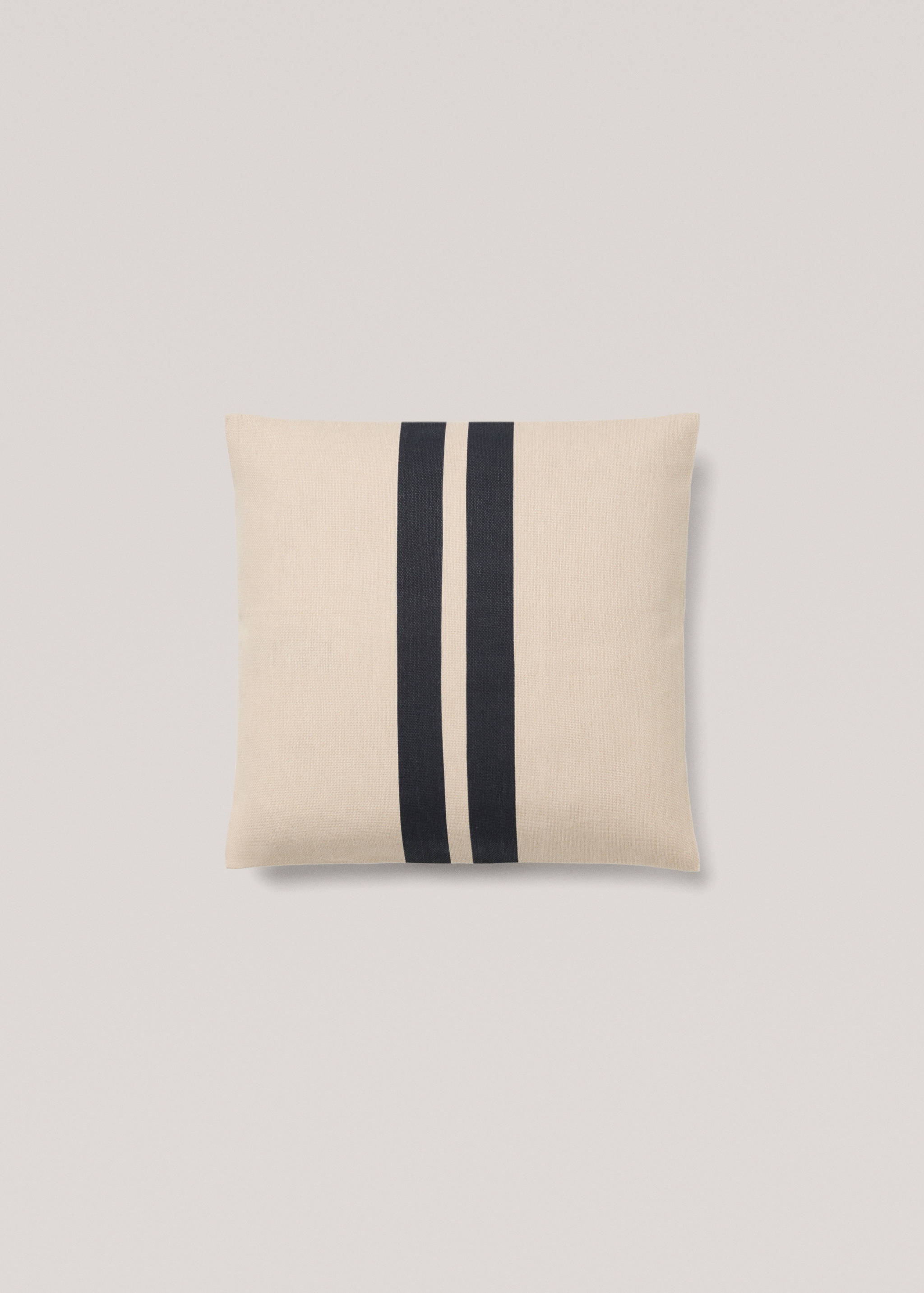 Double-stripe cotton cushion cover 45x45cm - Article without model