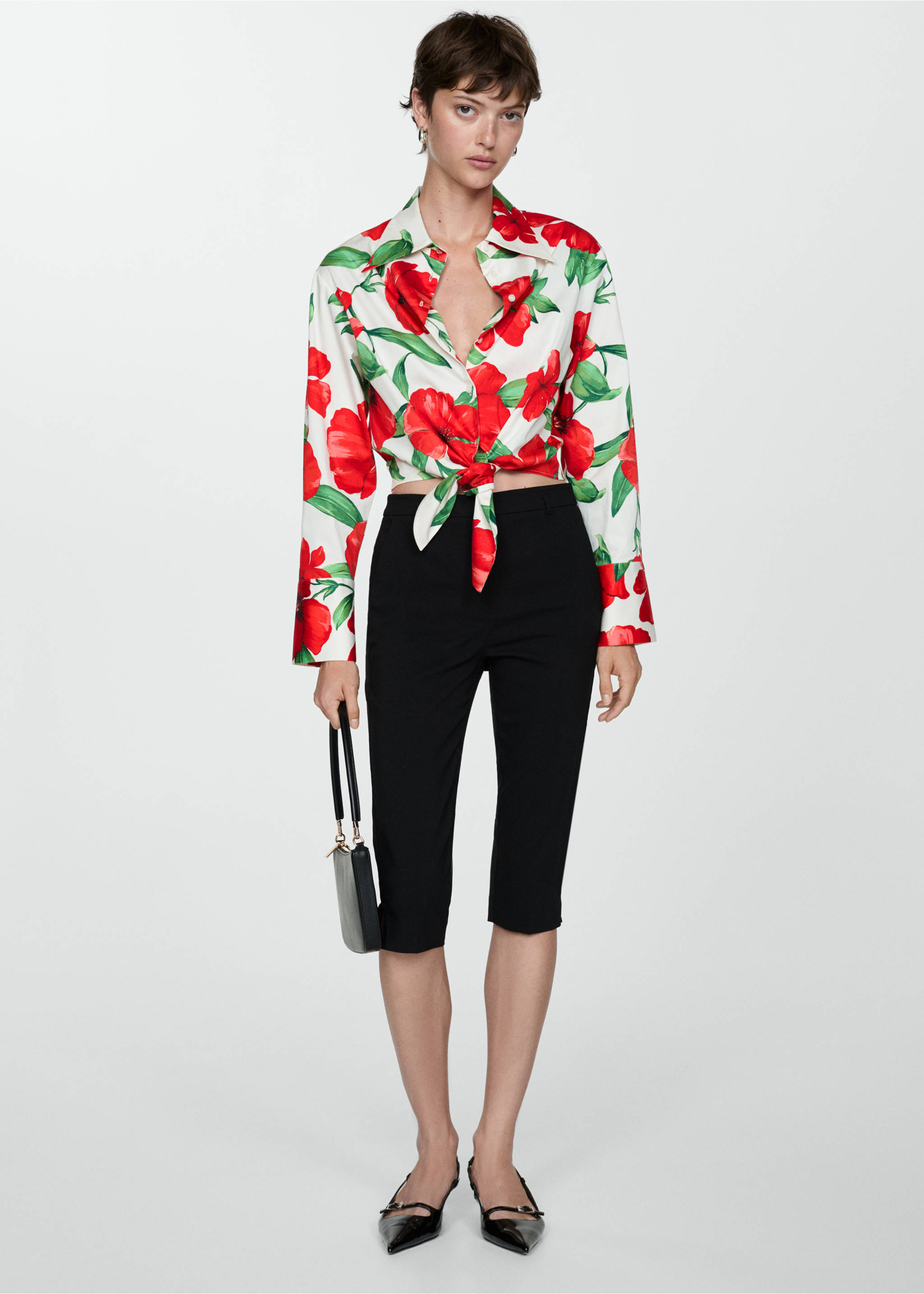 Bow printed shirt - General plane, Red. Ref: 77022918-00.