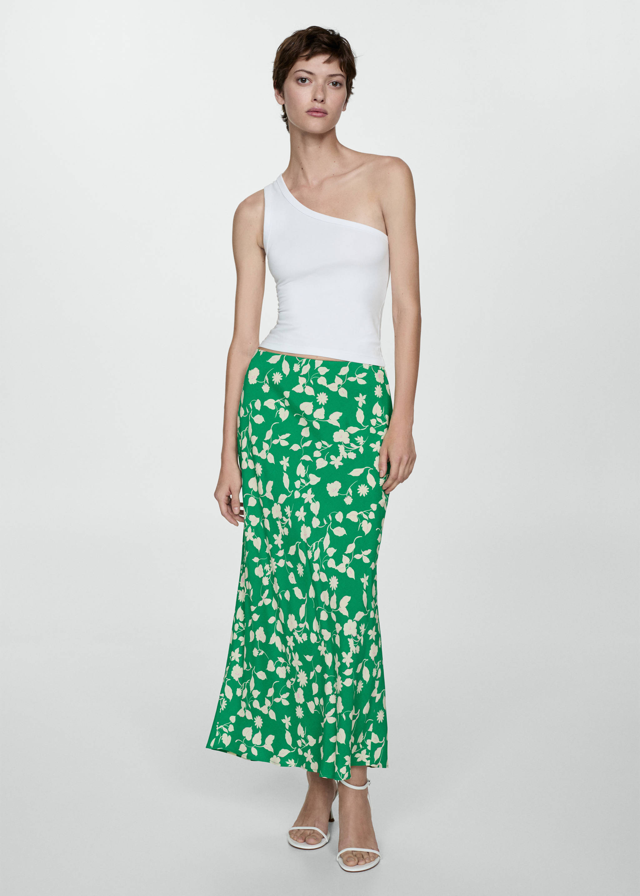 Printed long skirt - General plane