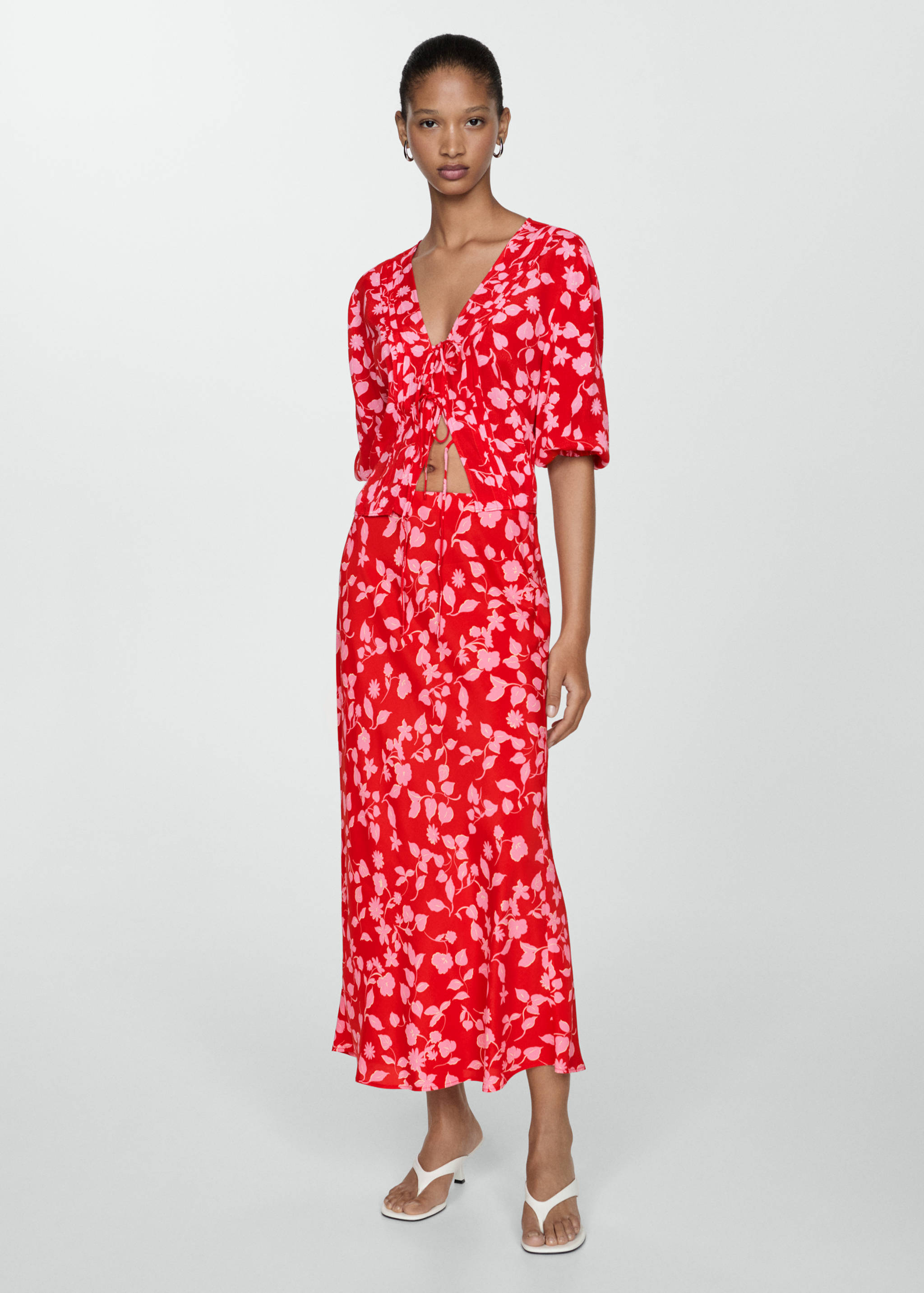 Printed long skirt - General plane