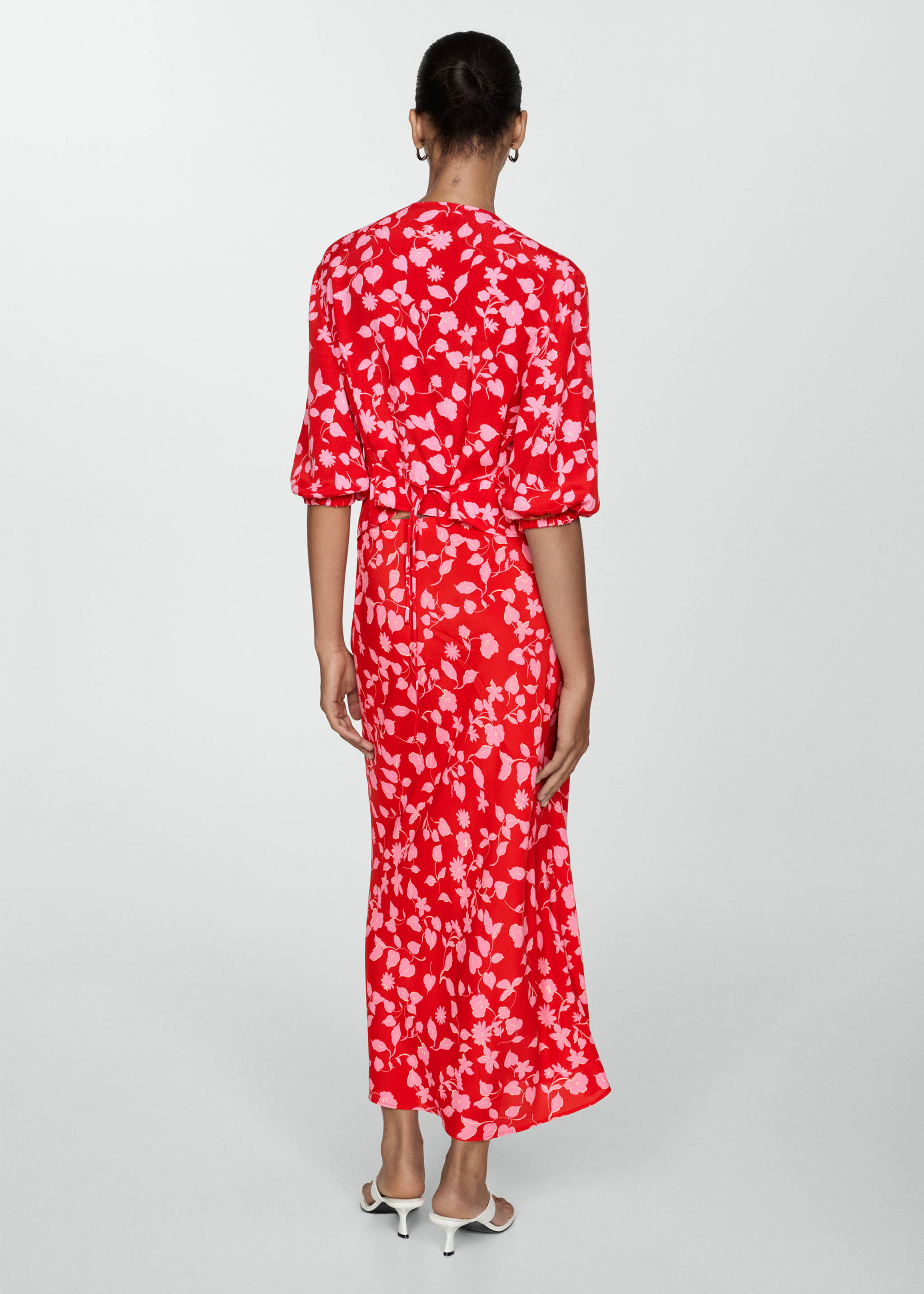 Printed long skirt - Reverse of the article