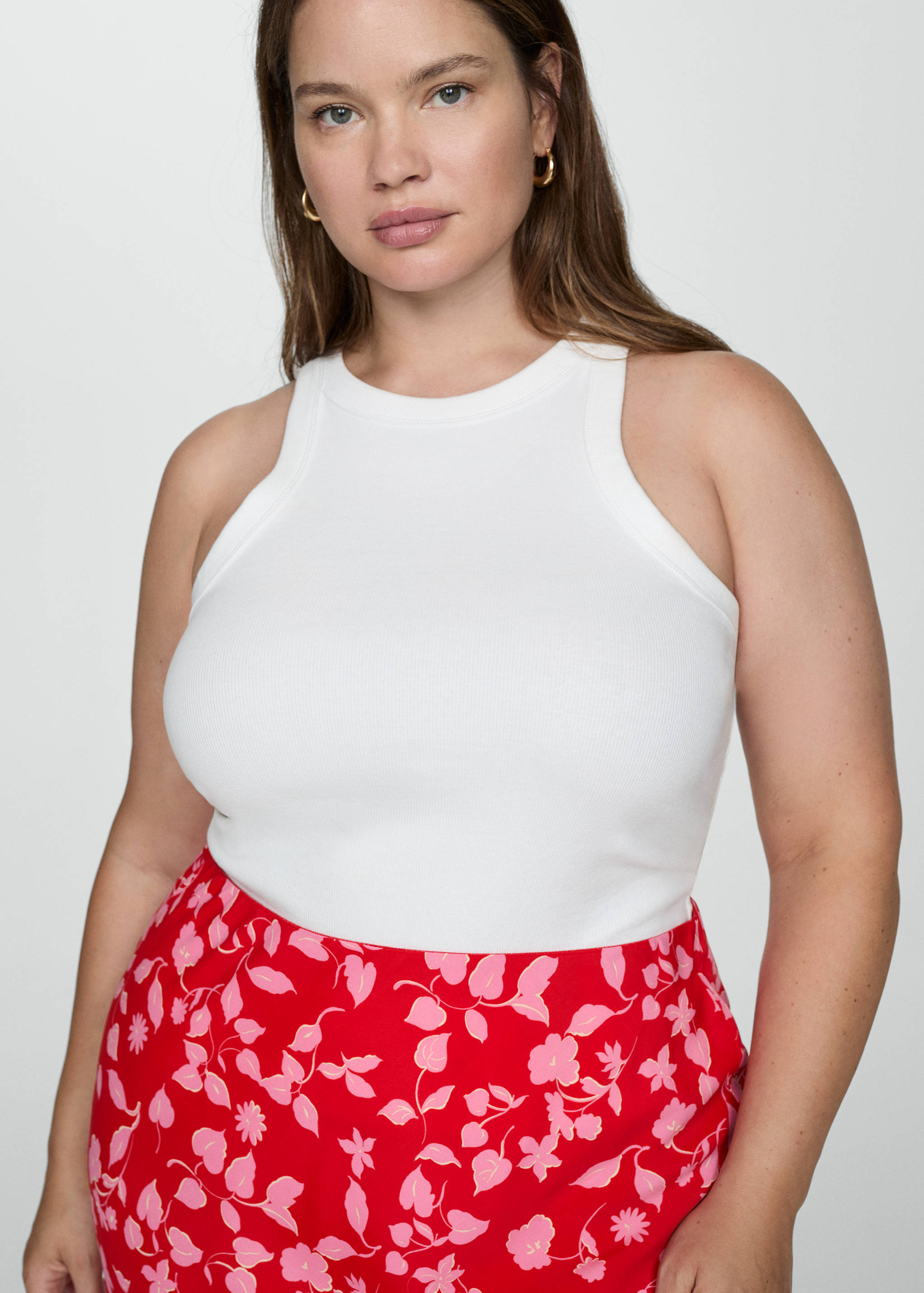 Printed long skirt - Details of the article 4