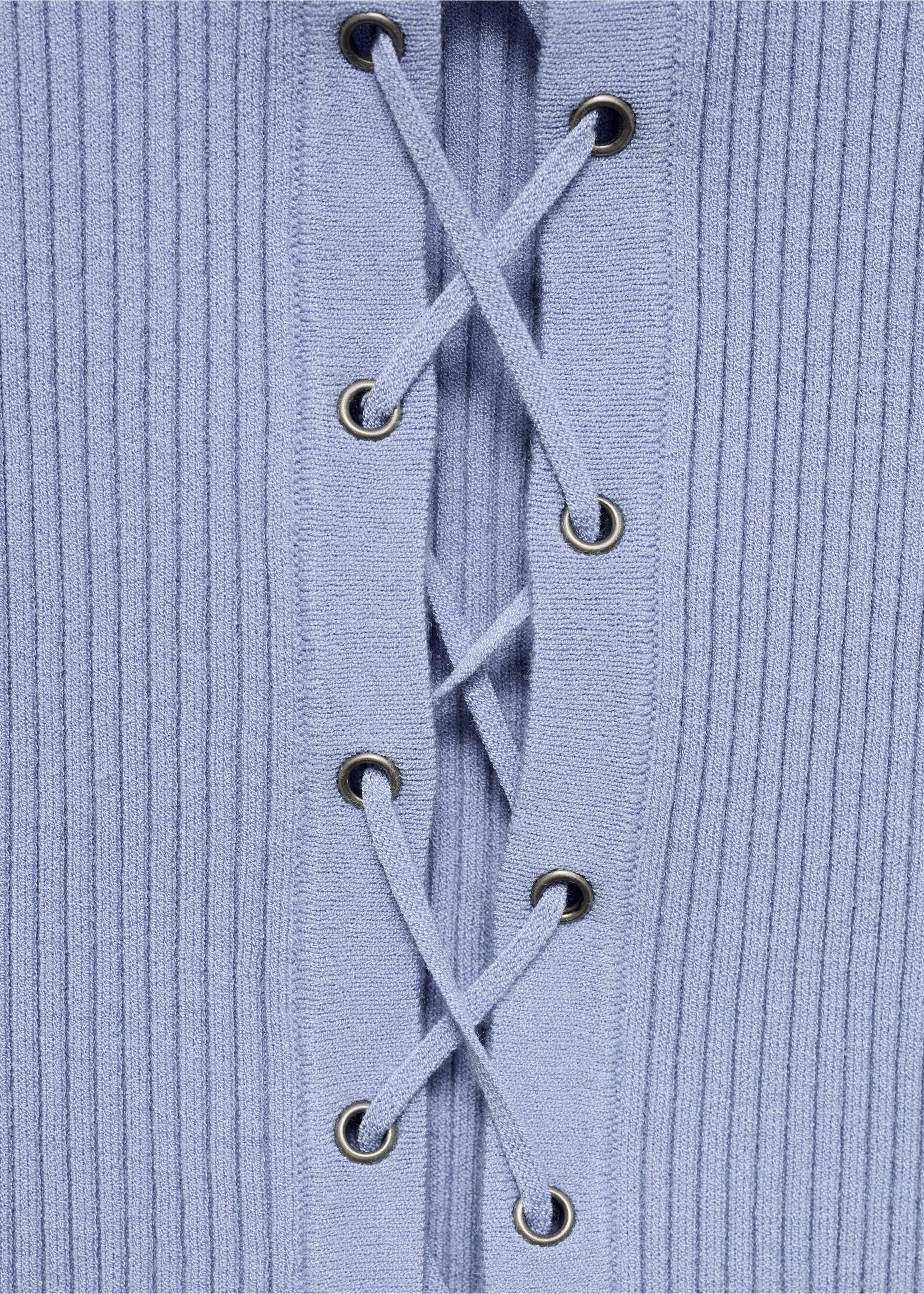 Bow knit top - Details of the article 8, Sky Blue. Ref: 77022920-00.