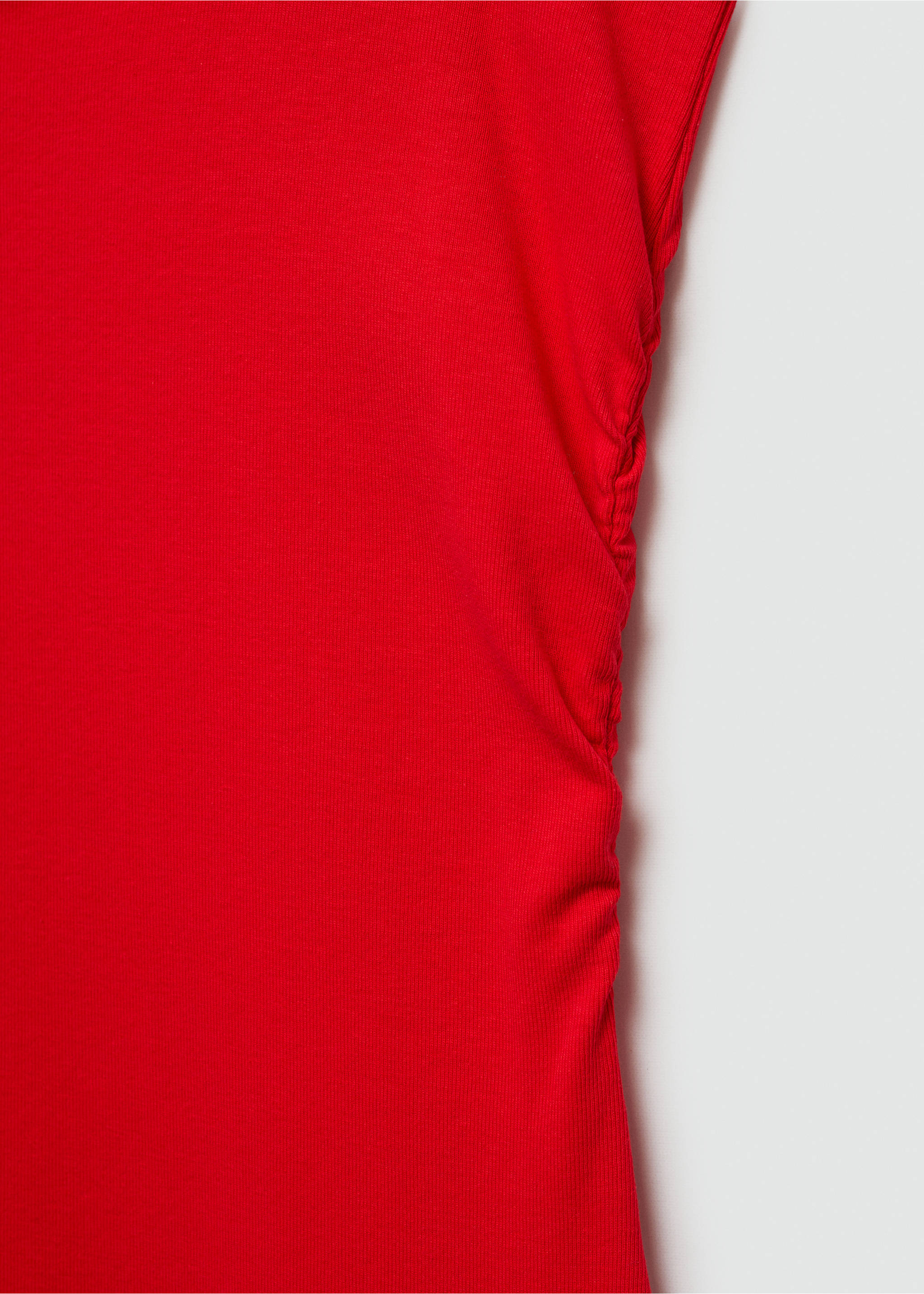 Midi-dress with straps - Details of the article 8, Red. Ref: 77022921-00.