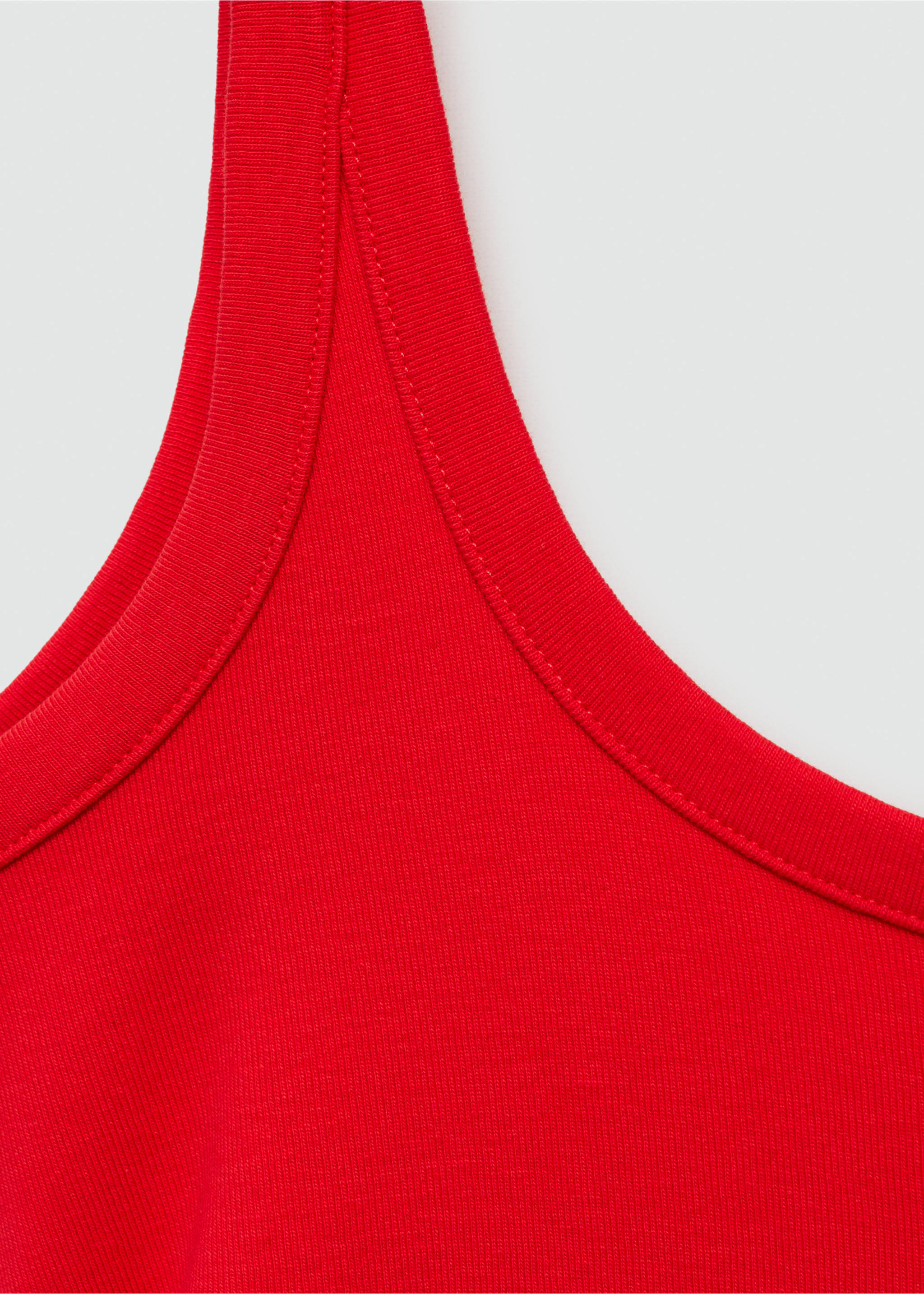 Midi-dress with straps - Details of the article 0, Red. Ref: 77022921-00.