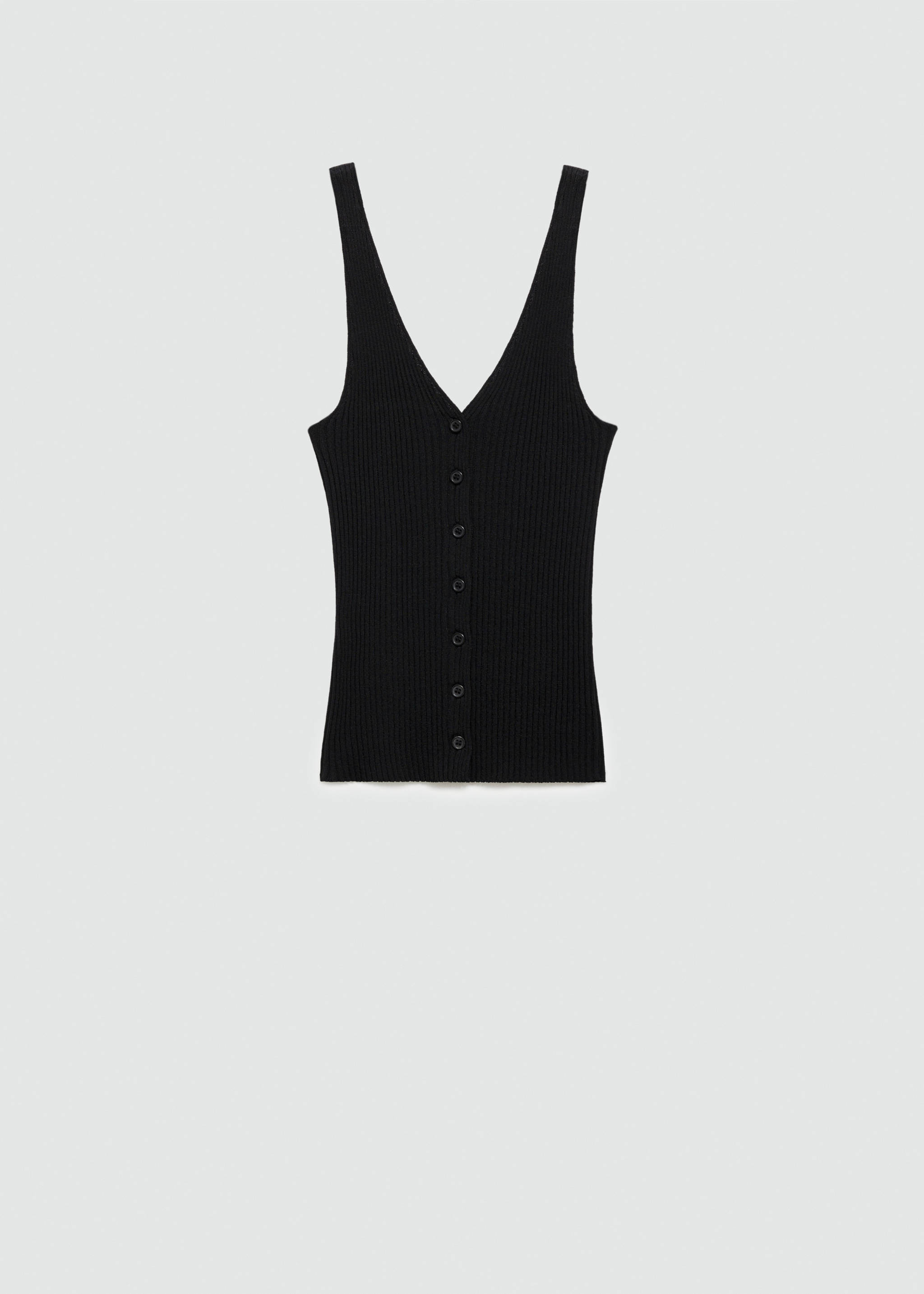 Buttoned knit top - Article without model